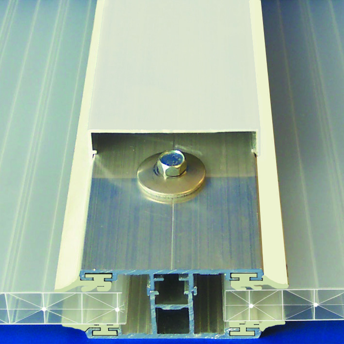 Klemmdeckel Weiß Alu - 60 mm breit  Klemmdeckel Weiß Alu - 60 mm breit