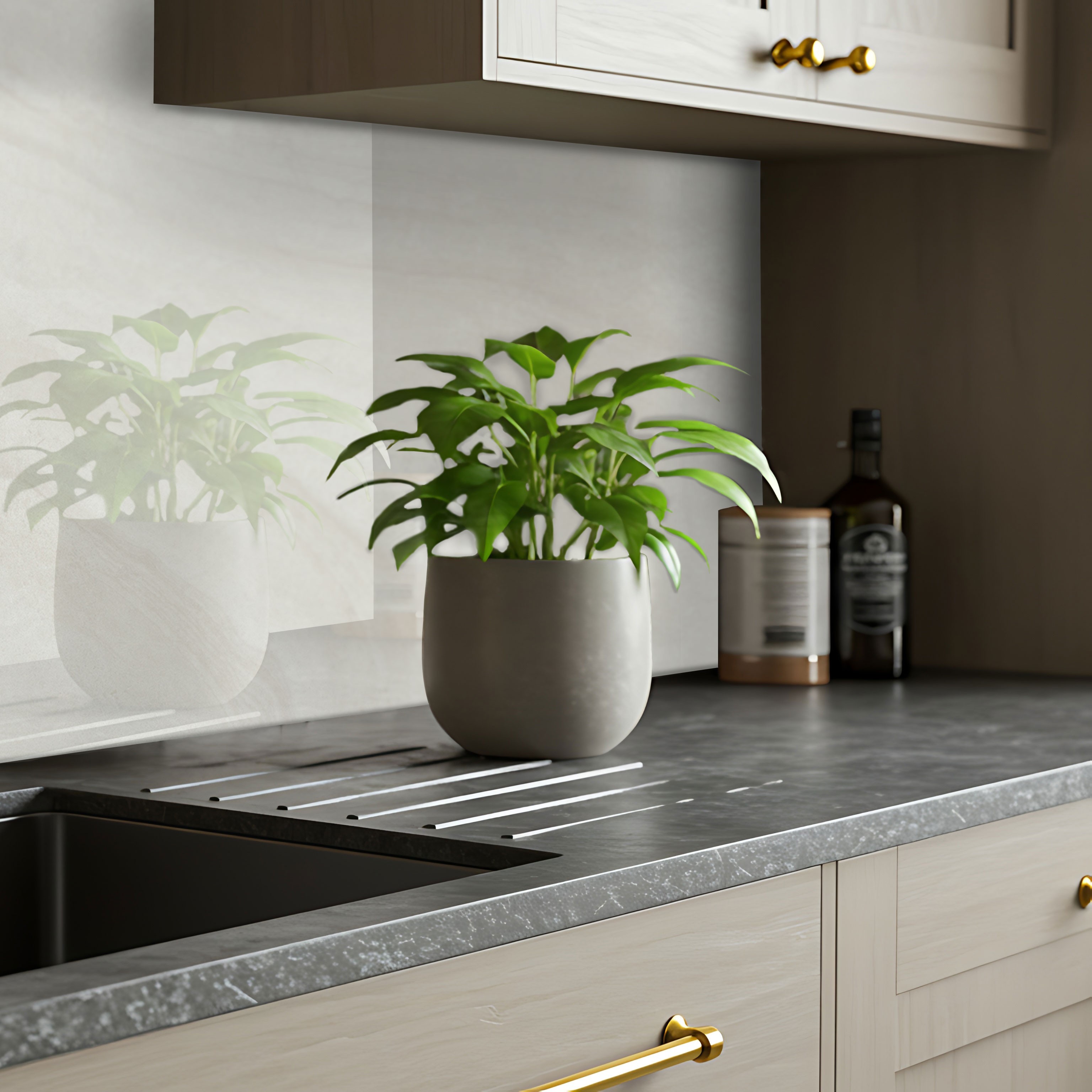  Küchenrückwand Platten ALUCOM® |  Alu Verbundplatten - Burgund Weiß Hochglanz