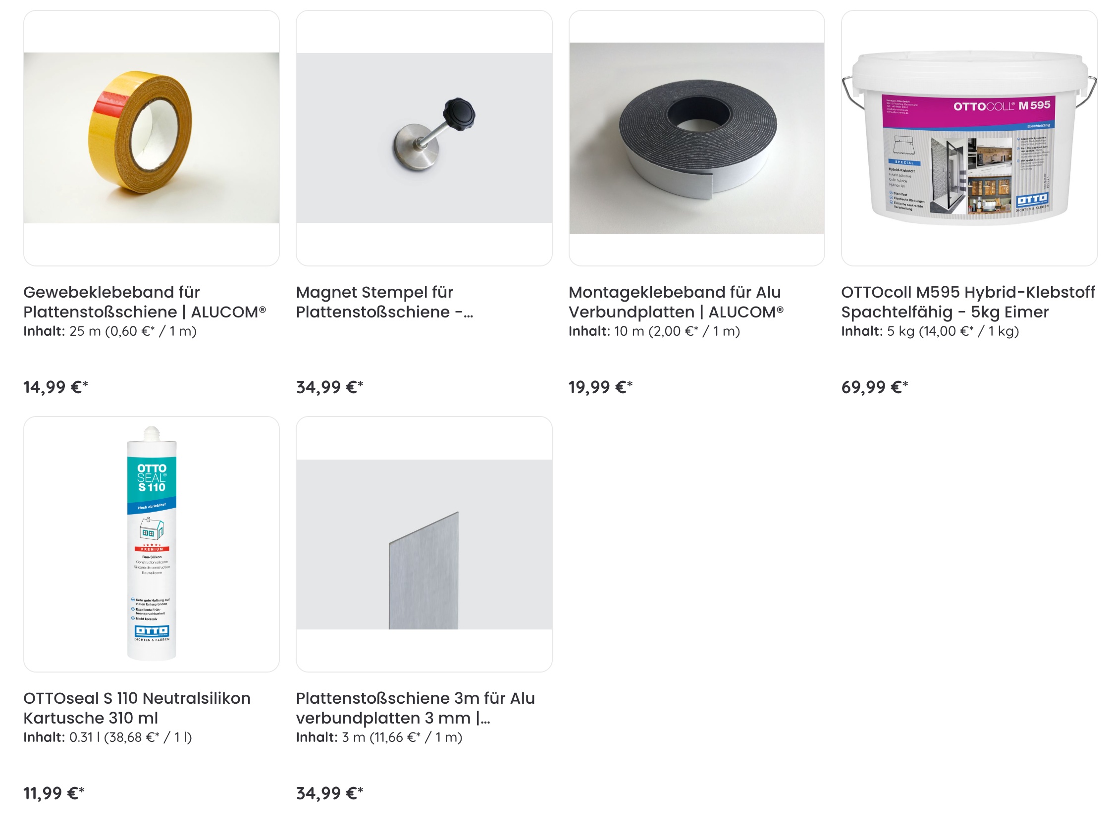 Befestigungsmaterial-Alucom