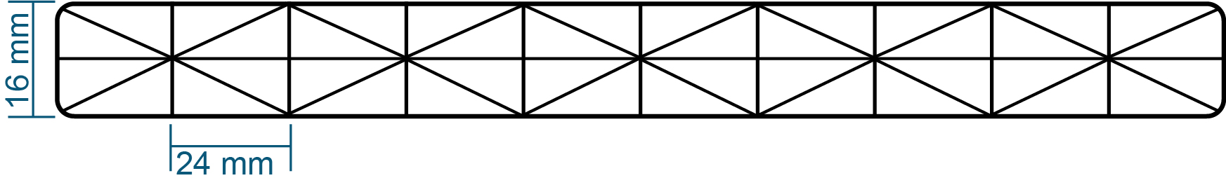 Doppelstegplatte 16 mm Farblos / Klar - Polycarbonat Hohlkammerplatten X Struktur Hagelfest Doppelstegplatte 16 mm Farblos / Klar - Polycarbonat Hohlkammerplatten X Struktur Hagelfest