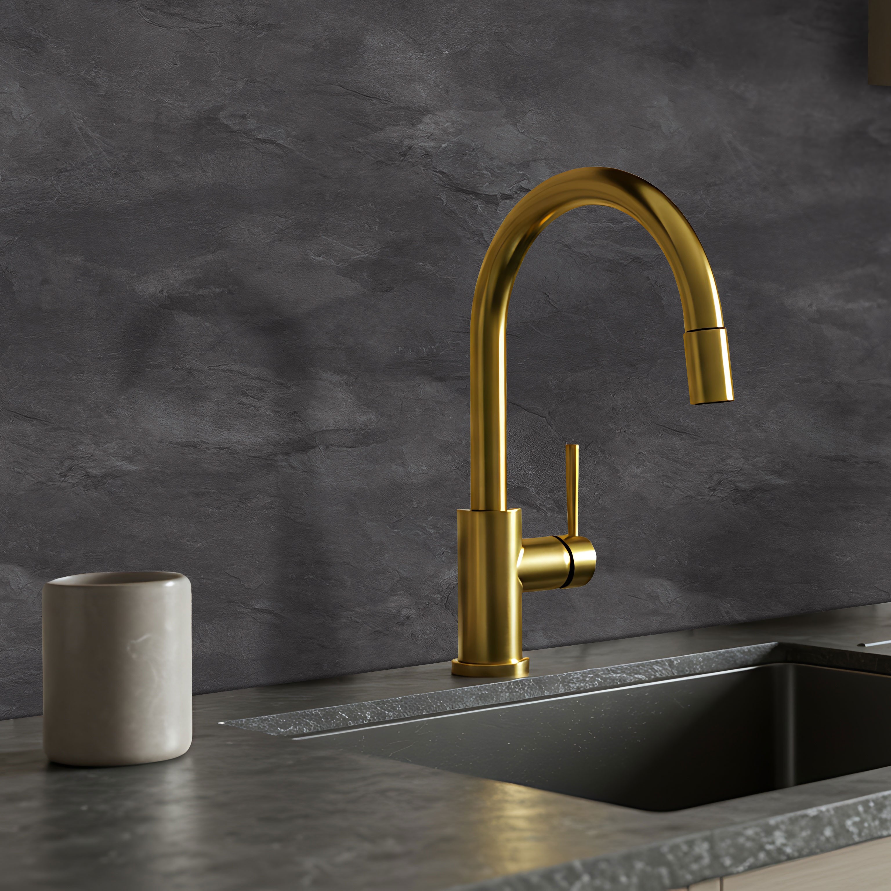  Küchenrückwand Platten ALUCOM® |  Alu Verbundplatten - Schiefer