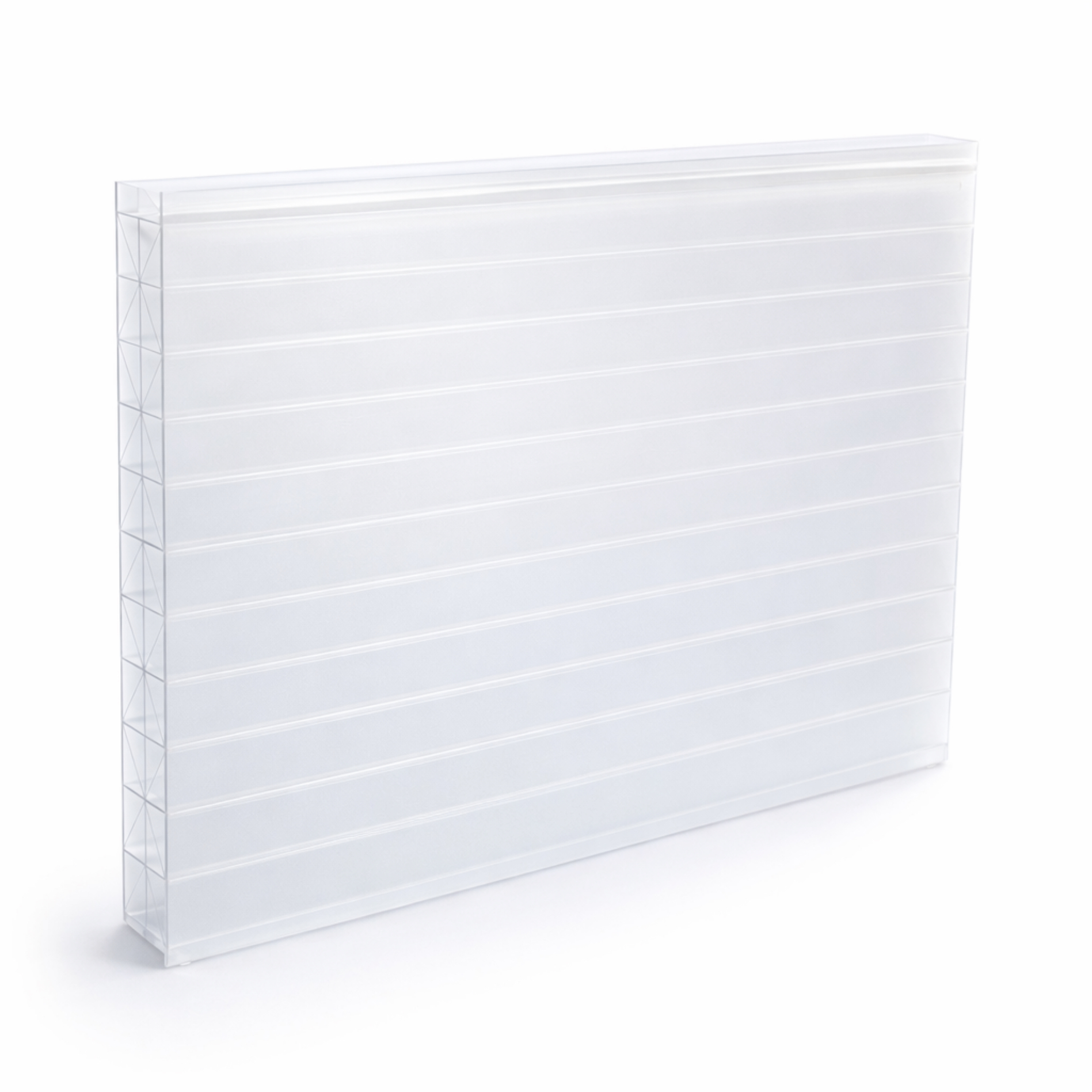 Doppelstegplatte 16 mm Opal / Weiß - Polycarbonat Hohlkammerplatten X Struktur Hagelfest