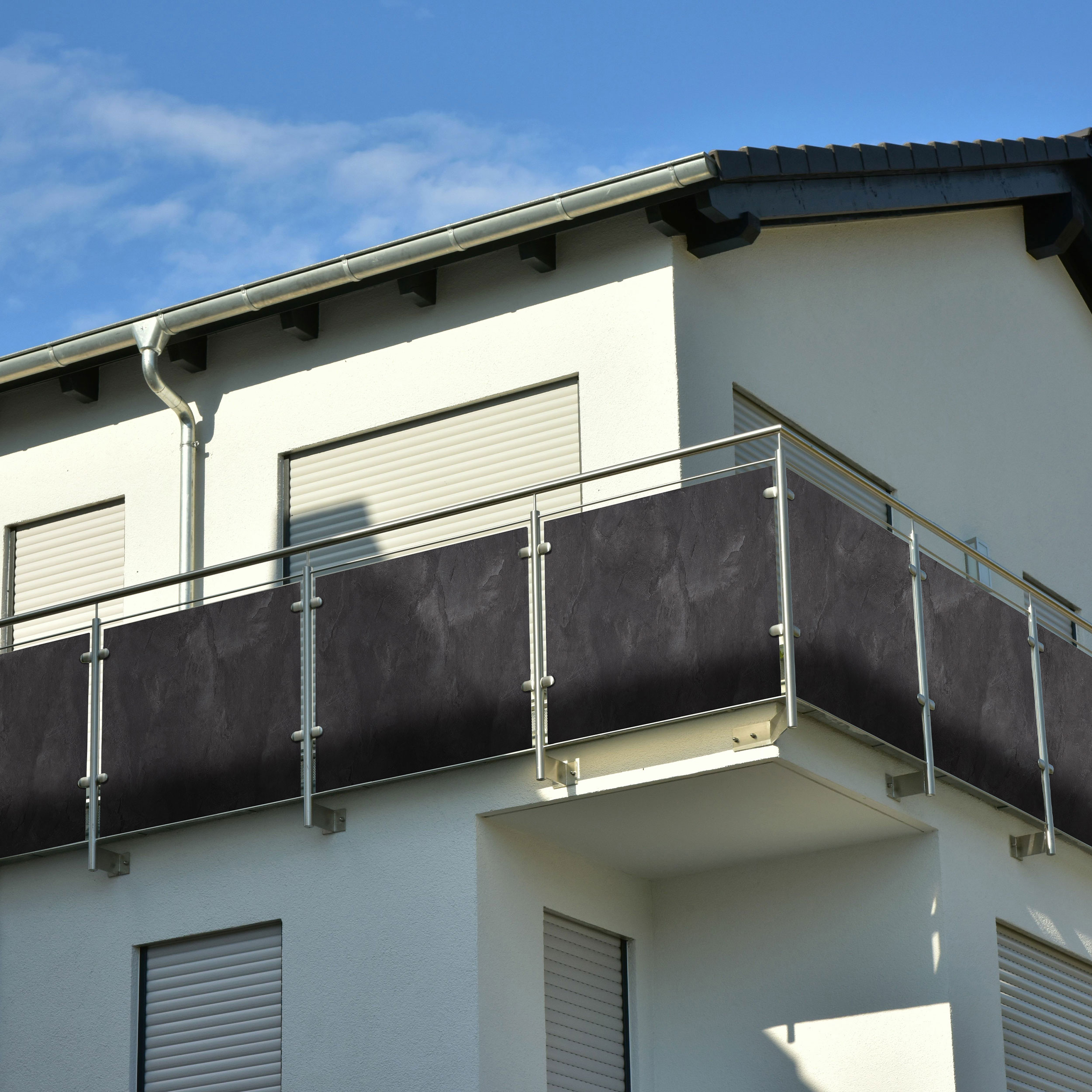 ALUTEC® Alu Verbundplatte Balkon Geländer-Platten 6 mm | Schiefer Steinoptik
