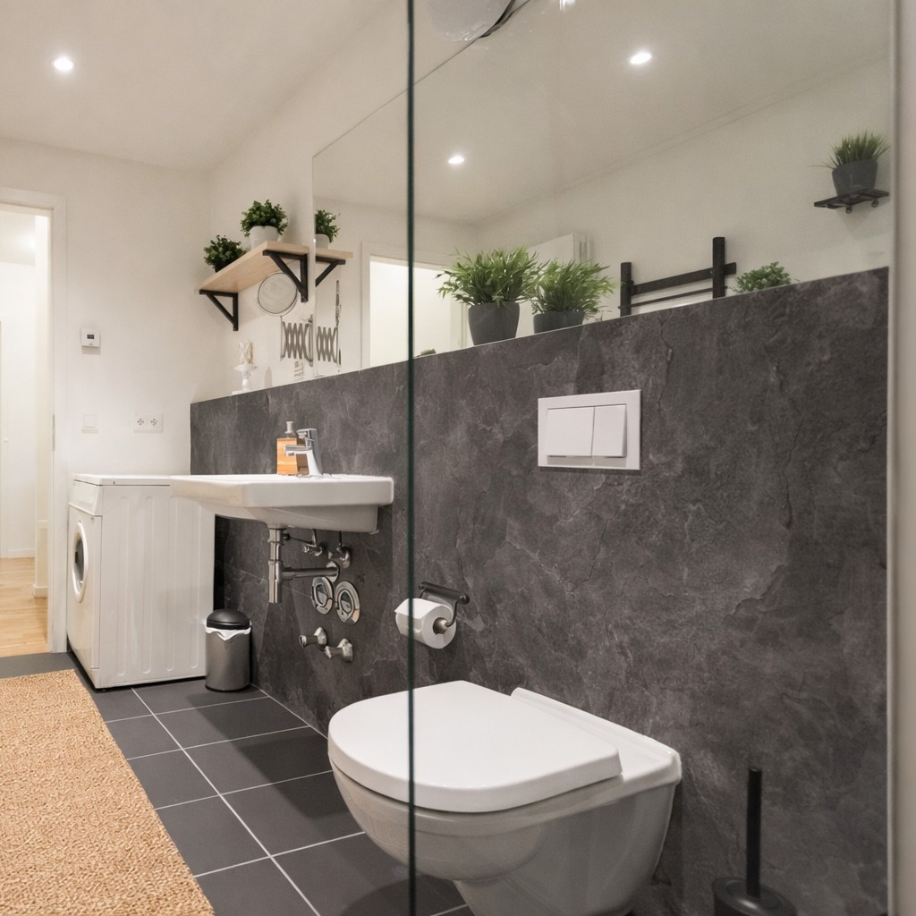 Wandverkleidung Bad Aluverbund - Schiefer | ALUCOM® Design Interieur