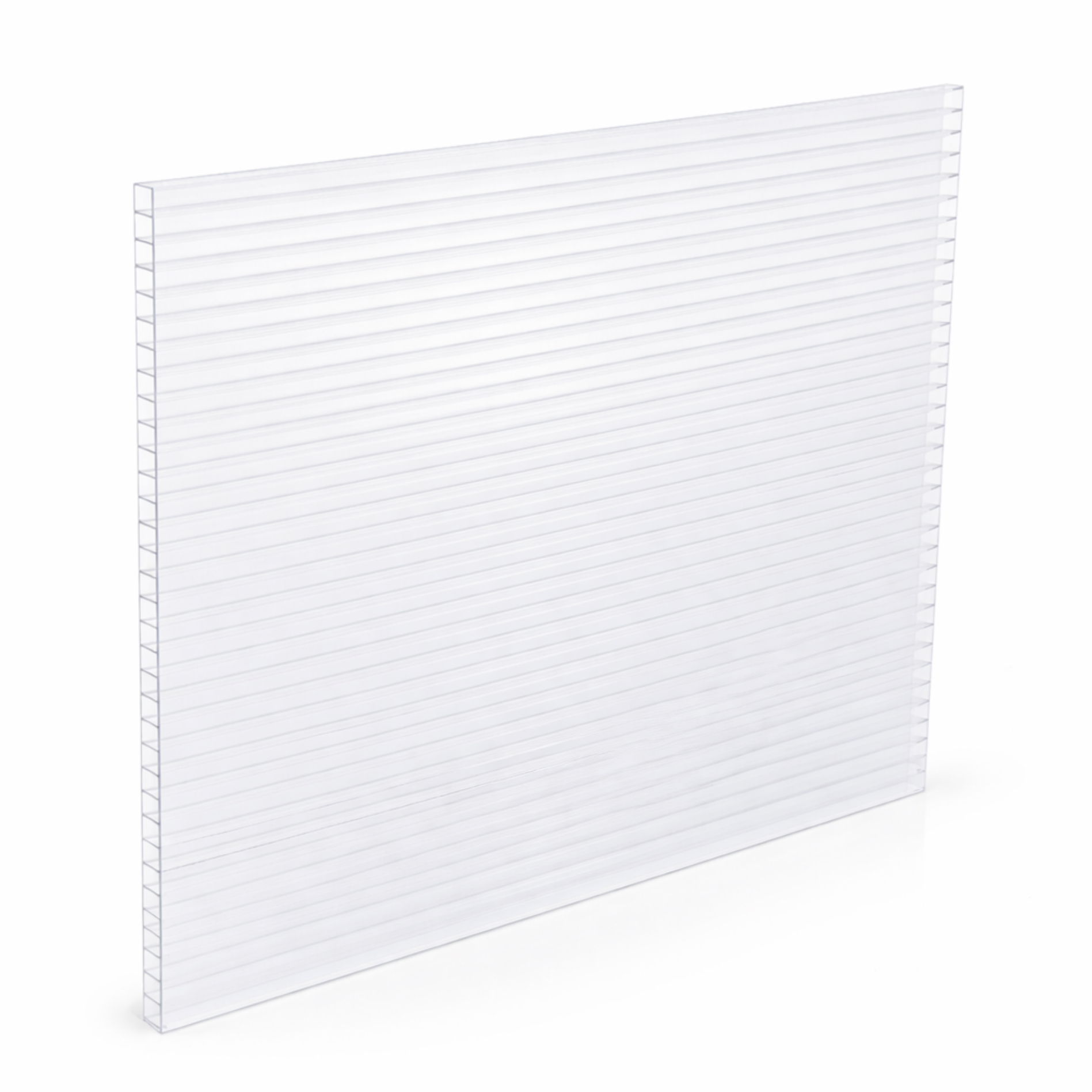 Doppelstegplatte 6 mm Farblos / Klar - Polycarbonat Hohlkammerplatten - Hagelfest