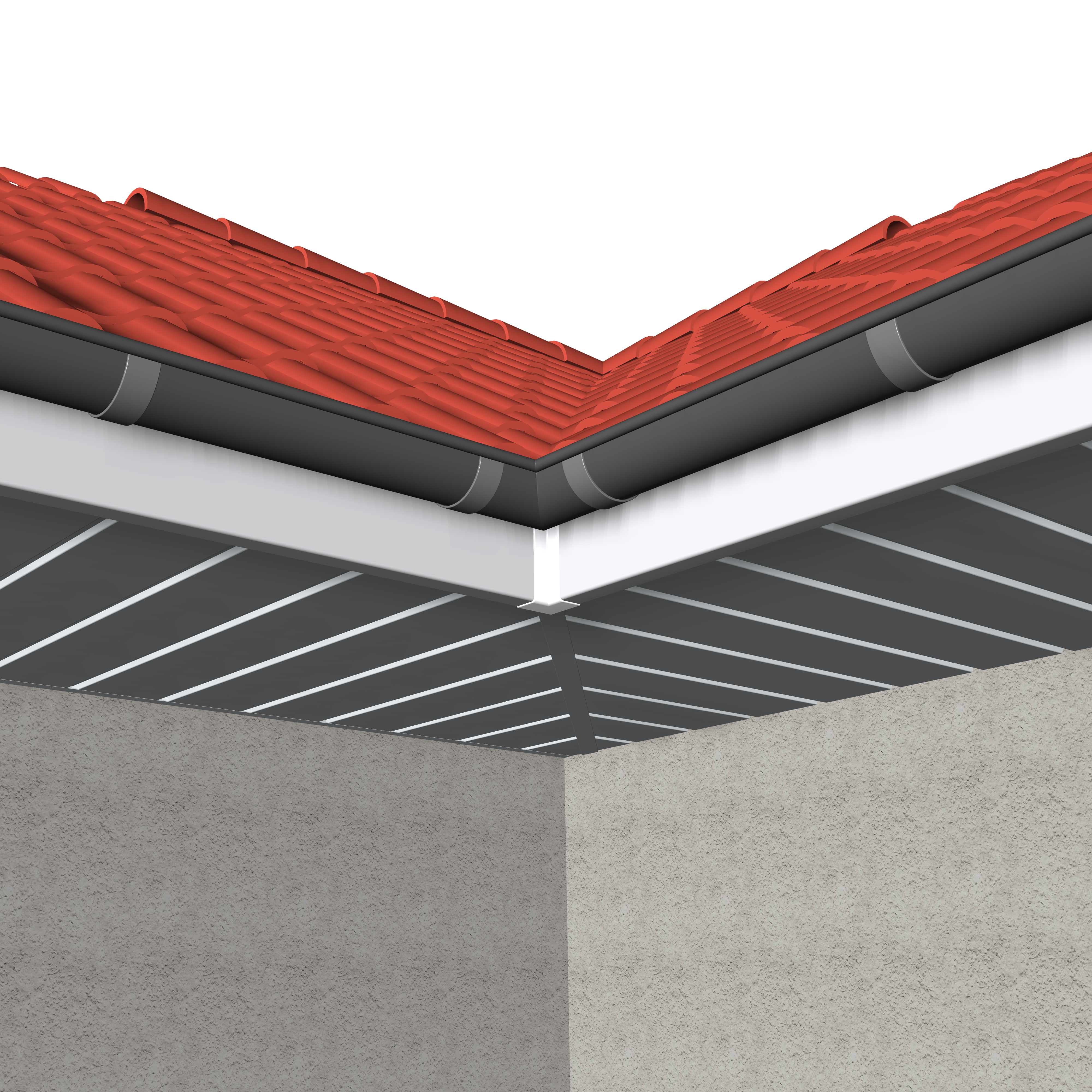 Hartschaum-Winkelprofil - Dachrandverkleidung / Laibungsverkleidung  40/110 mm weiß glatt Hartschaum-Winkelprofil - Dachrandverkleidung / Laibungsverkleidung  40/110 mm weiß glatt