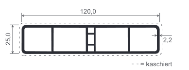 Zaunlatte Kunststoff | Kunststofflatte Silbergrau ähnl. RAL 7001 | 120 x 25 mm