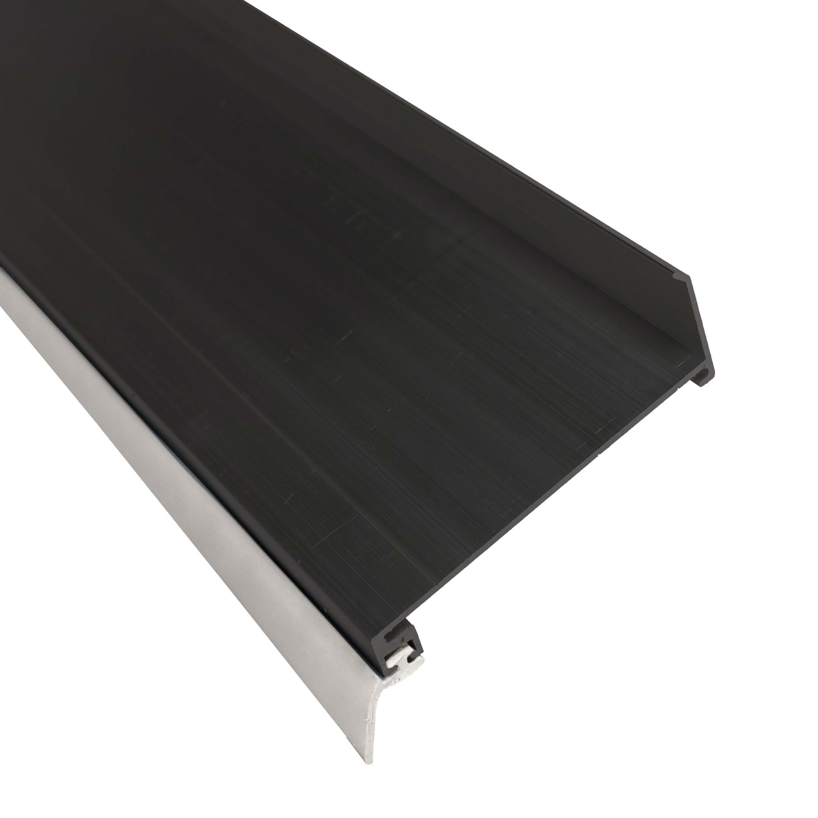 Wandanschlussprofil Anthrazit Alu - mit XXL Dichtlippe