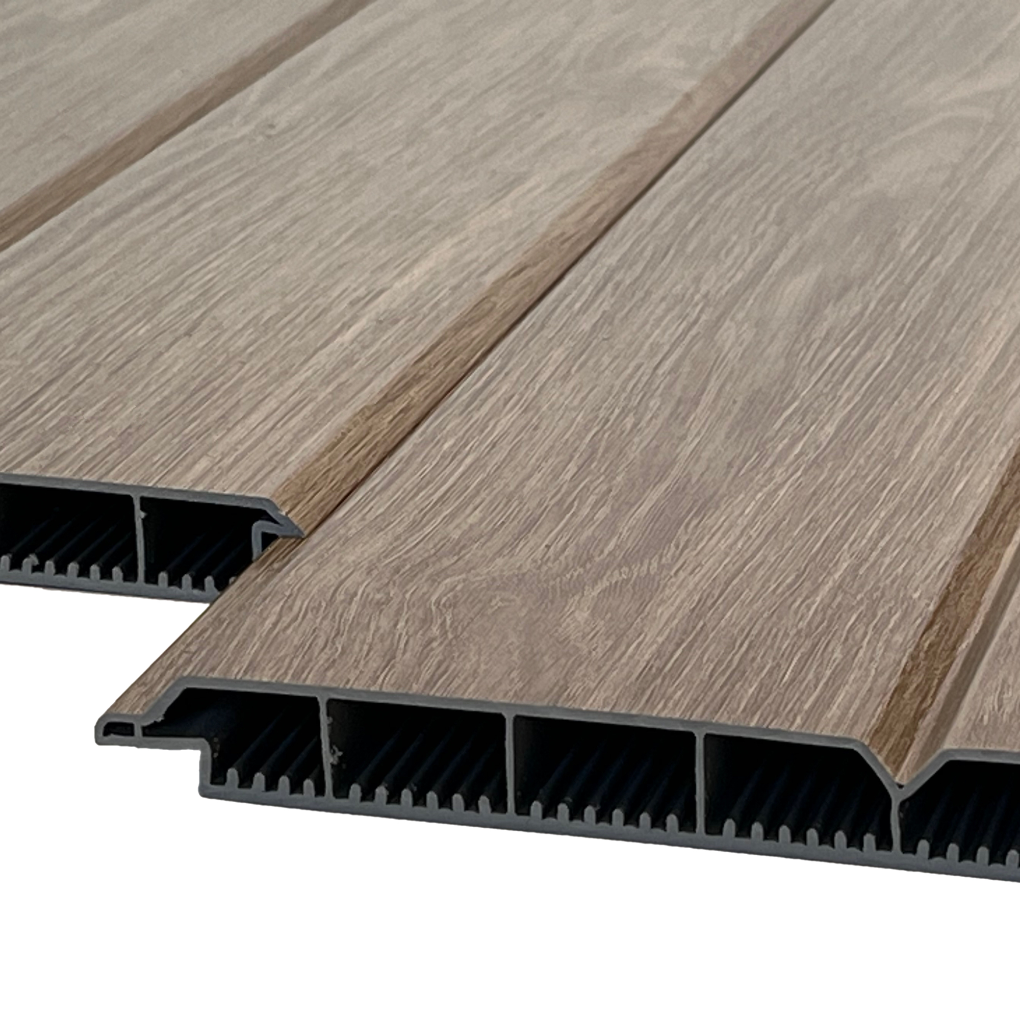 Torfüllung Kunststoff Sheffield Oak Grey | Kunststoffbretter für Torfüllung 200 x 17 mm Hohlprofil