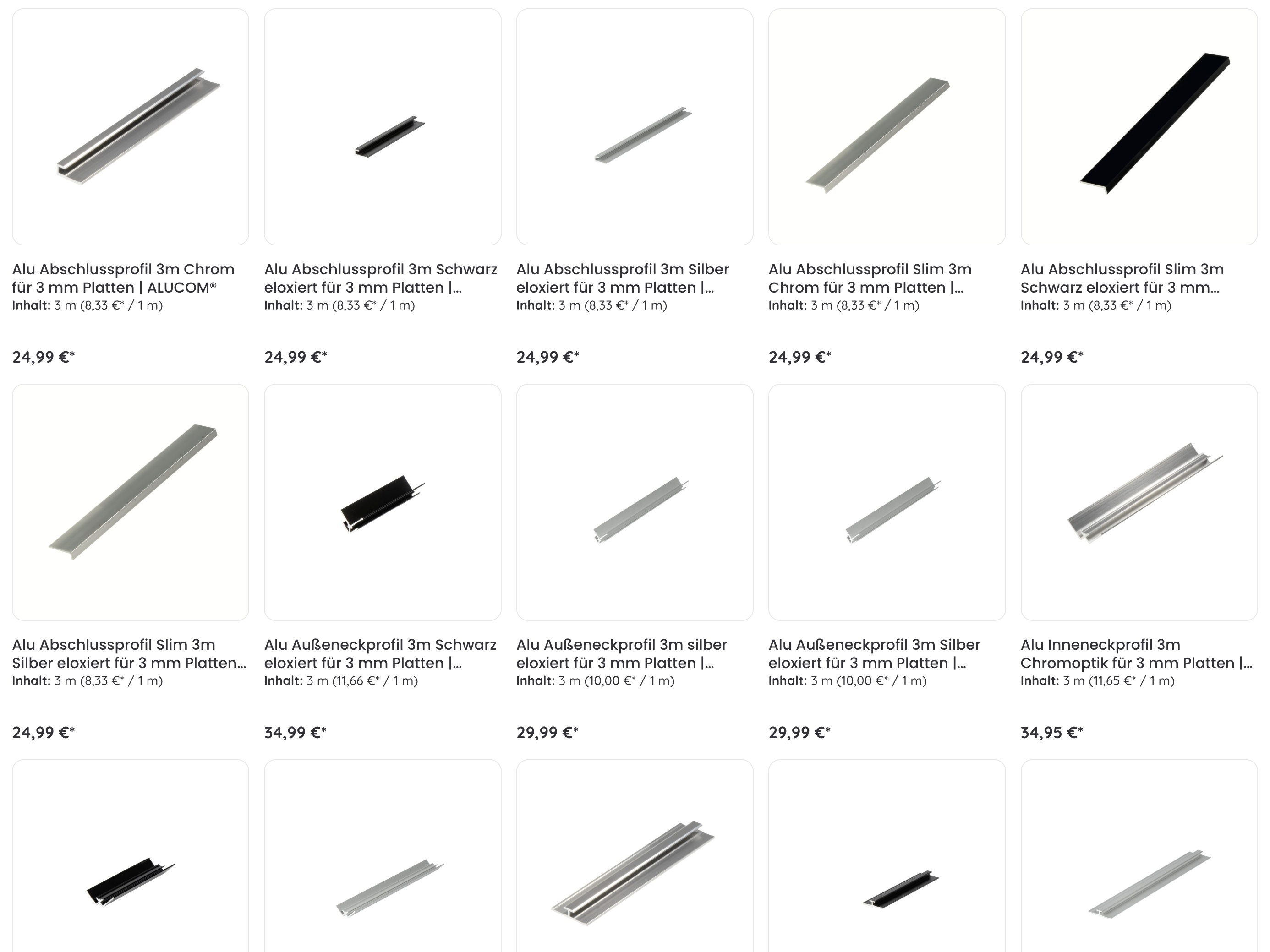 Rahmenprofile-Alucom Rahmenprofile-Alucom