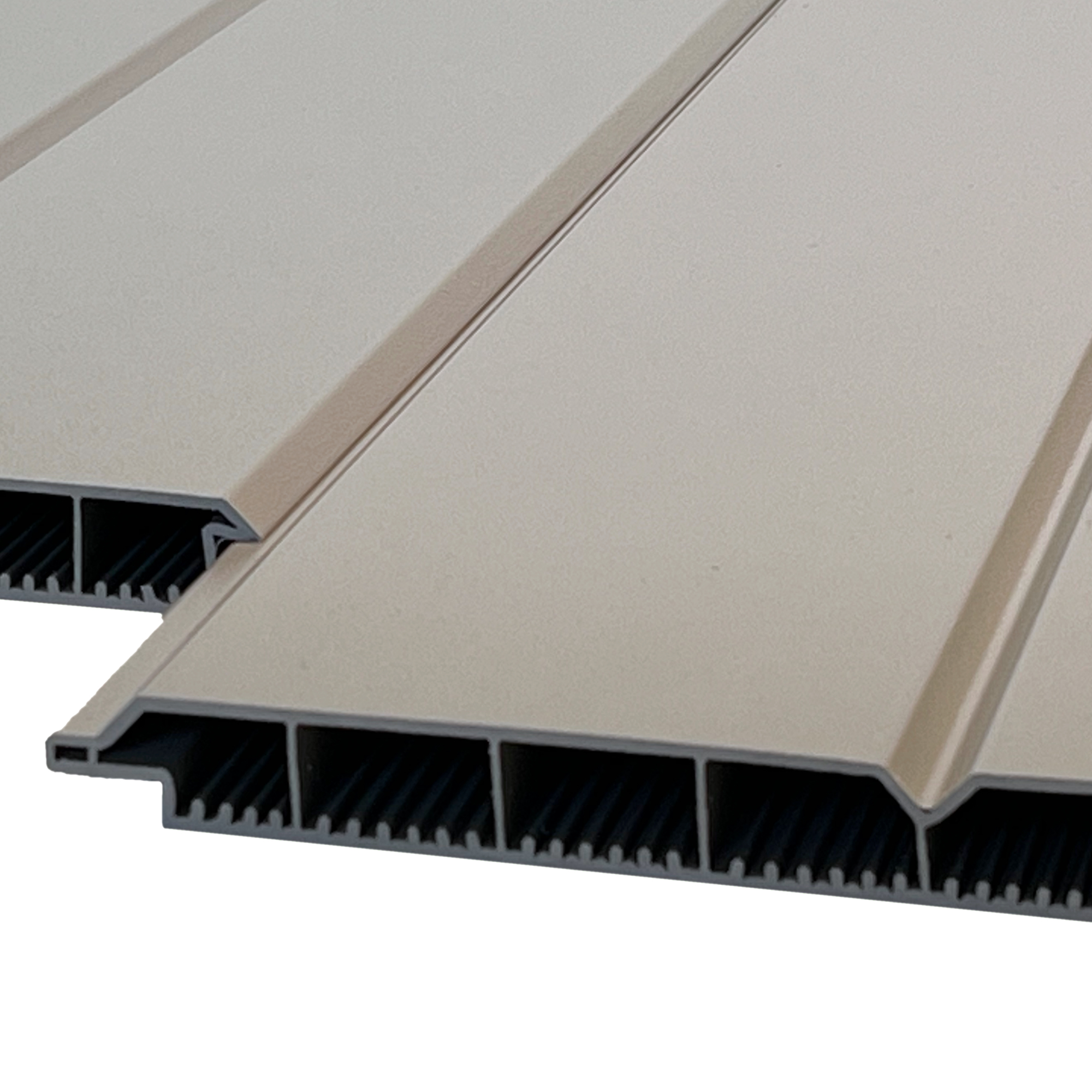 Torfüllung Kunststoff Alux Weißaluminium | Kunststoffbretter für Torfüllung 200 x 17 mm Hohlprofil