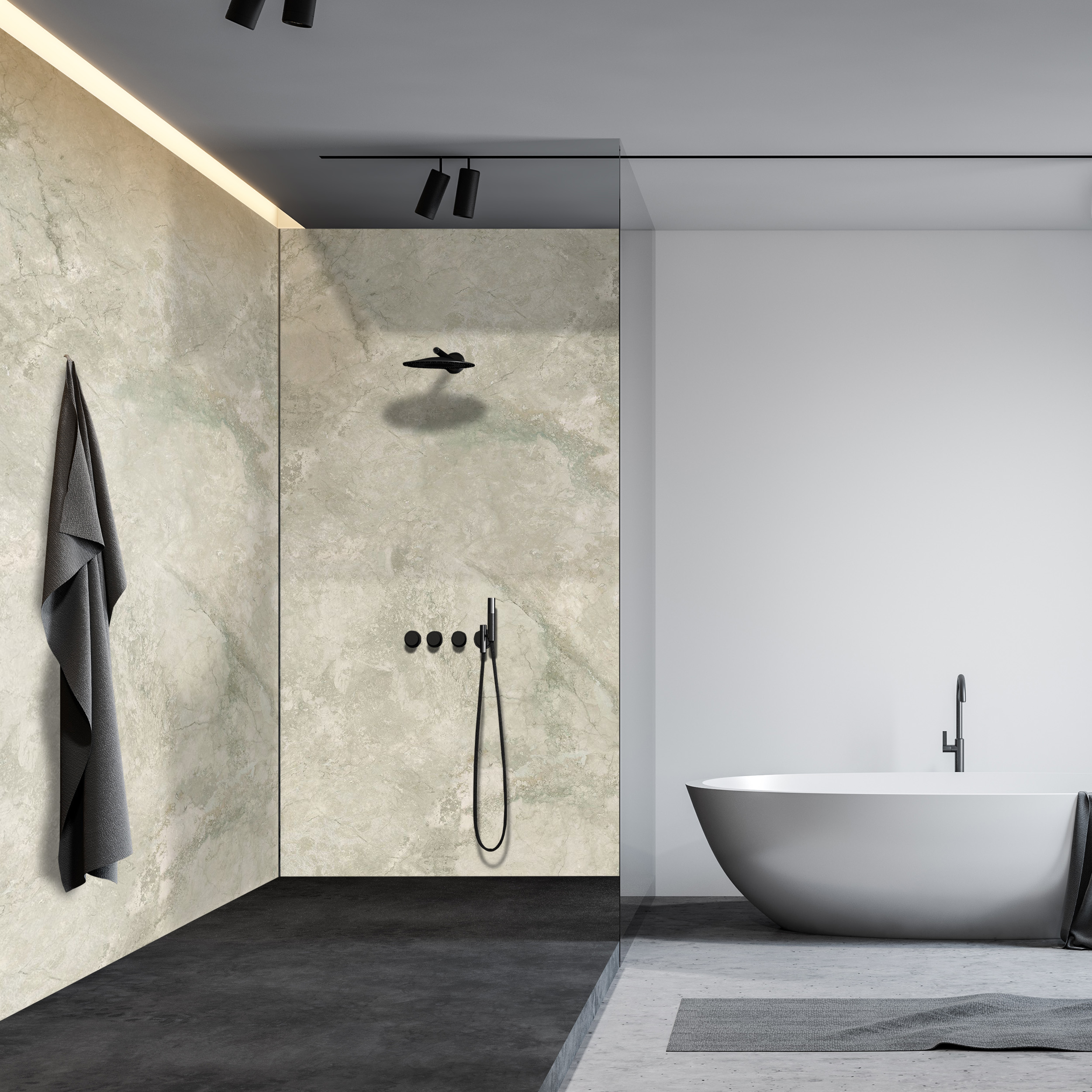 wandverkleidung bad aluverbund - louise | alucom®