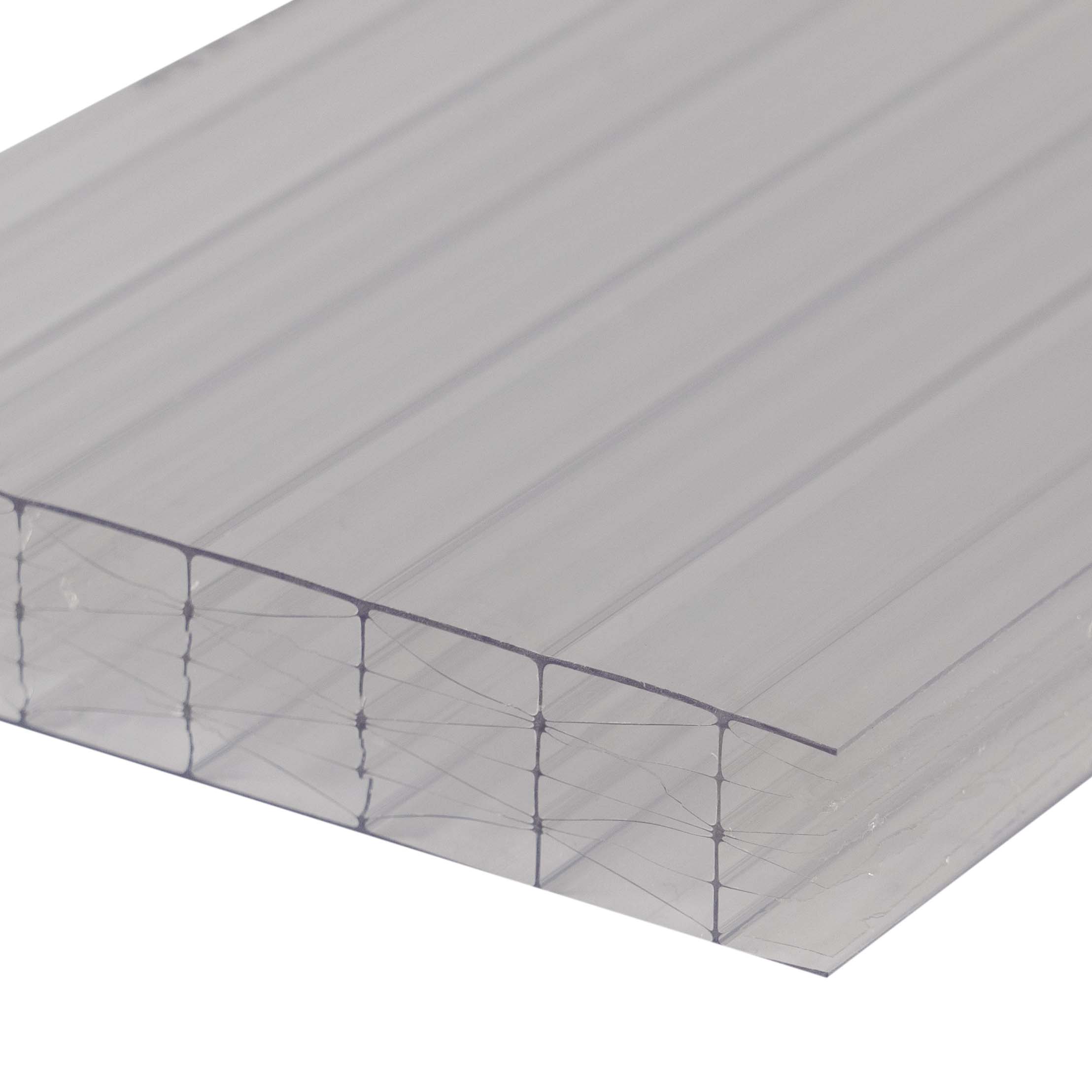 Stegplatte 25 mm Farblos Klar - Polycarbonat Hohlkammerplatten Hagelfest & UV geschützt