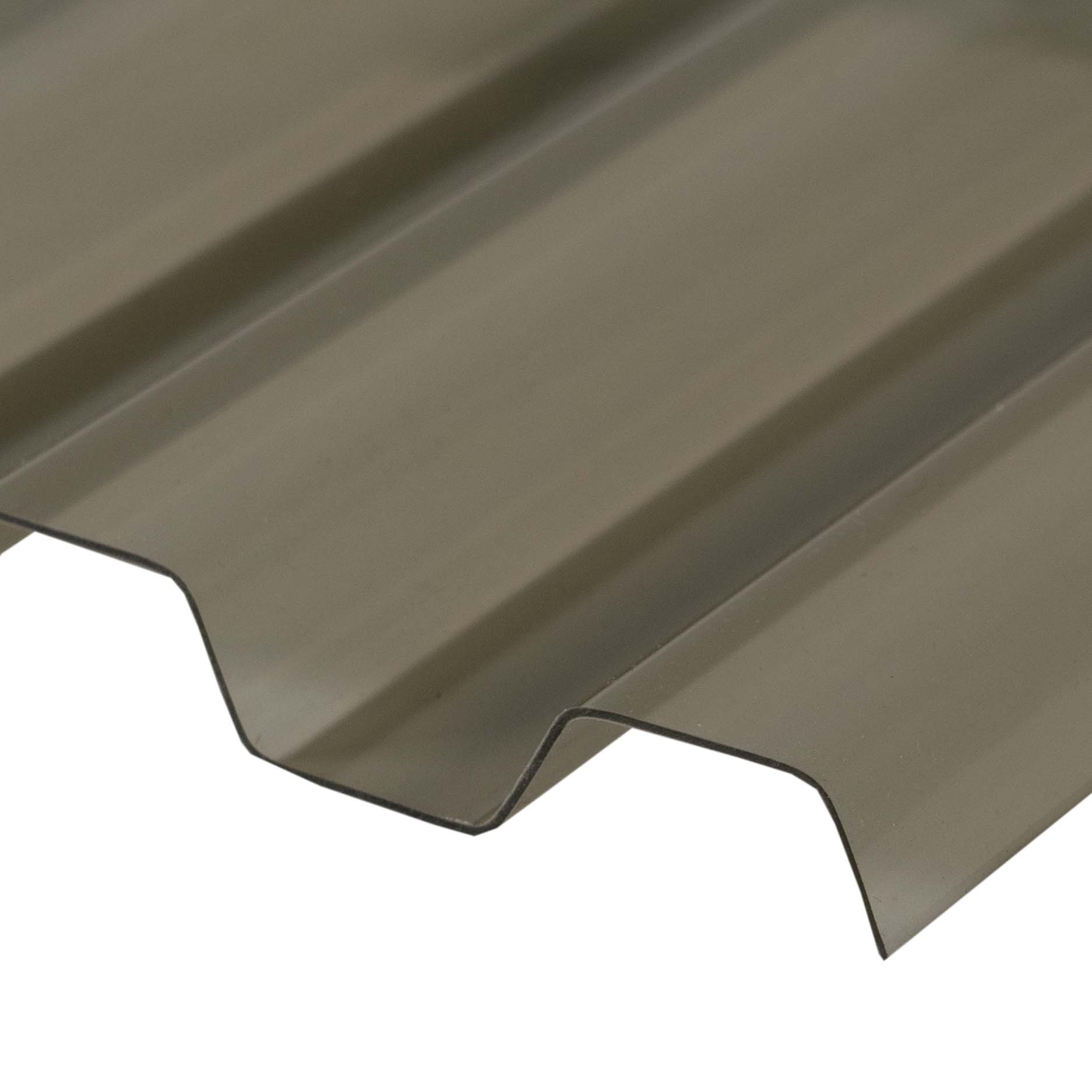 PVC Wellplatten Trapez Rauchfarben 70/18 1,0mm - Renolit Ondex Sollux® Lichtplatten