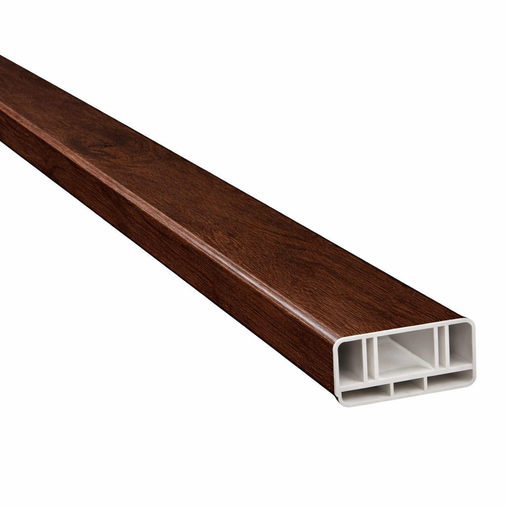 Kunststoff Querriegel mit Klippleiste MIKUPAN® Nussbaum