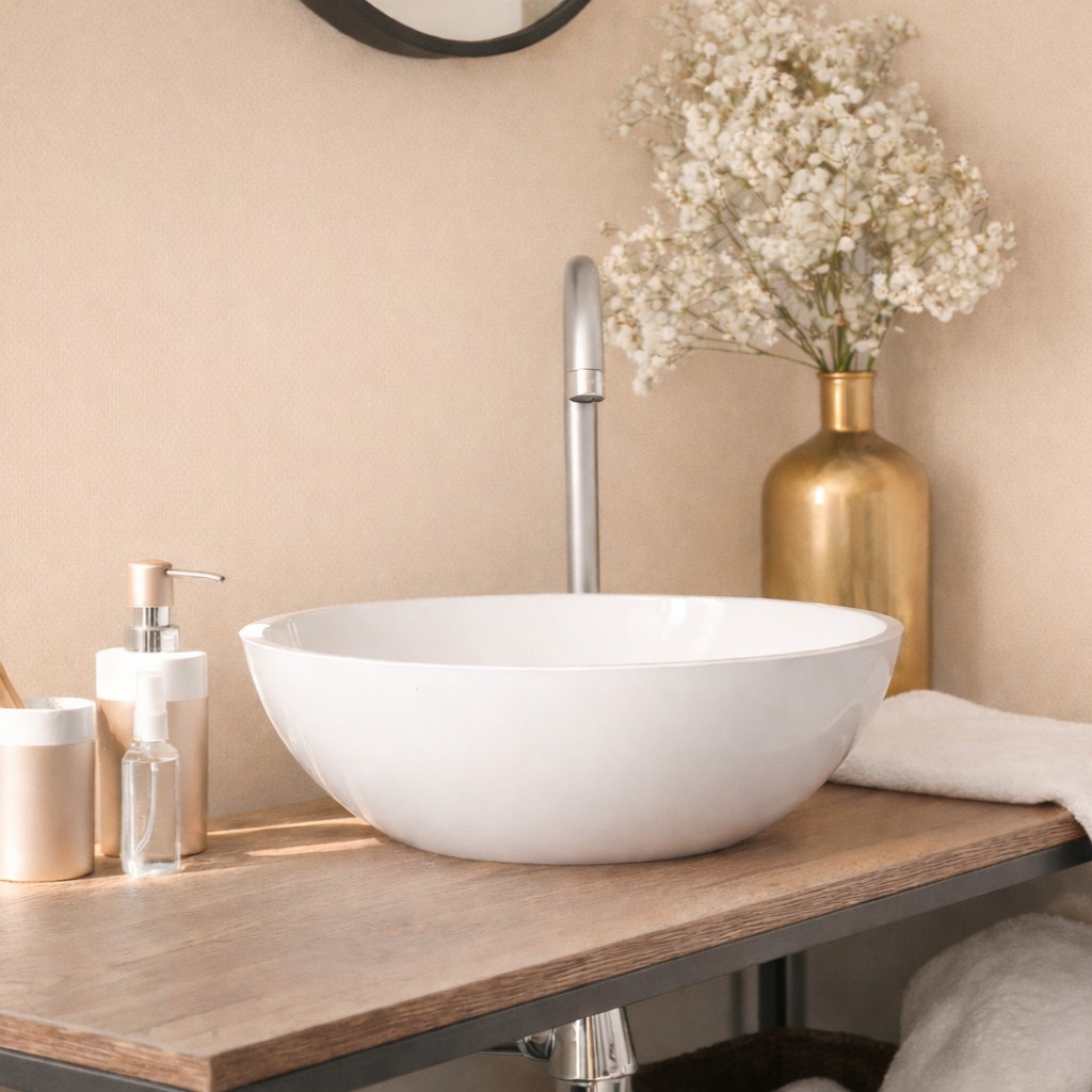 Wandverkleidung Bad Aluverbund - Cremebeige | ALUCOM® Design Interieur