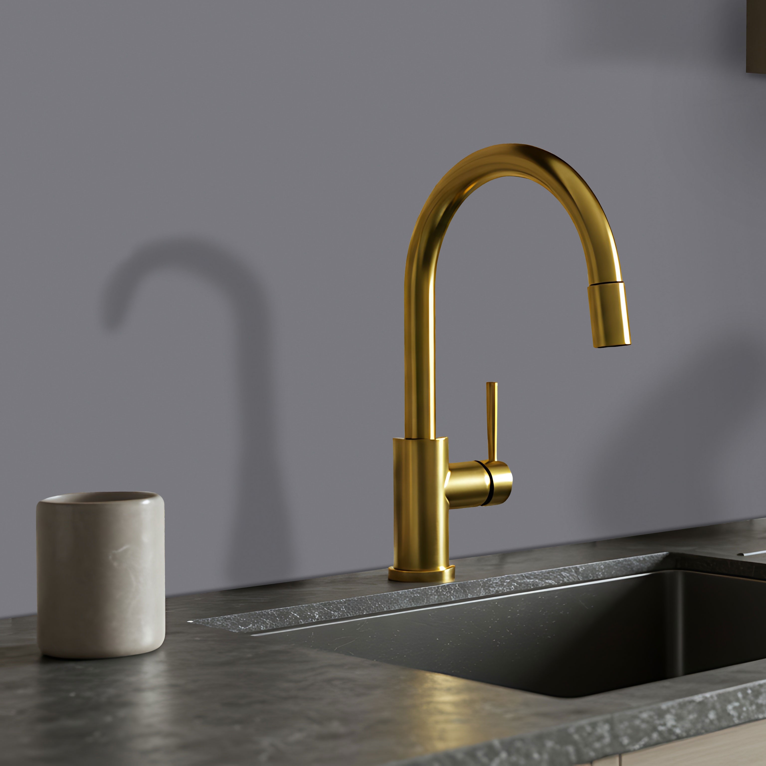  Küchenrückwand Platten ALUCOM® |  Alu Verbundplatten - Staubgrau RAL 7037