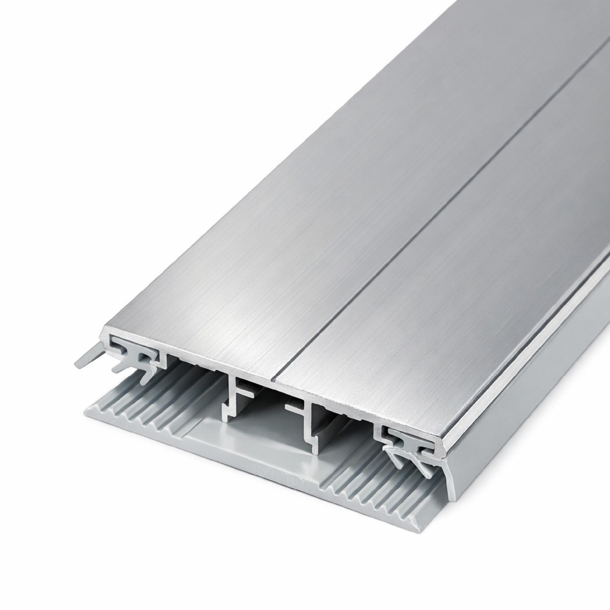  Alu/Gummi Mittelprofil 6 mm, Pressblank, 60 mm breit 