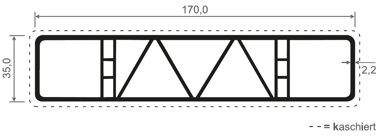 Lattenprofil Kunststoff Desert Oak | MIKUPAN® STRONG 170 x 35 mm Lattenprofil Kunststoff Desert Oak | MIKUPAN® STRONG 170 x 35 mm