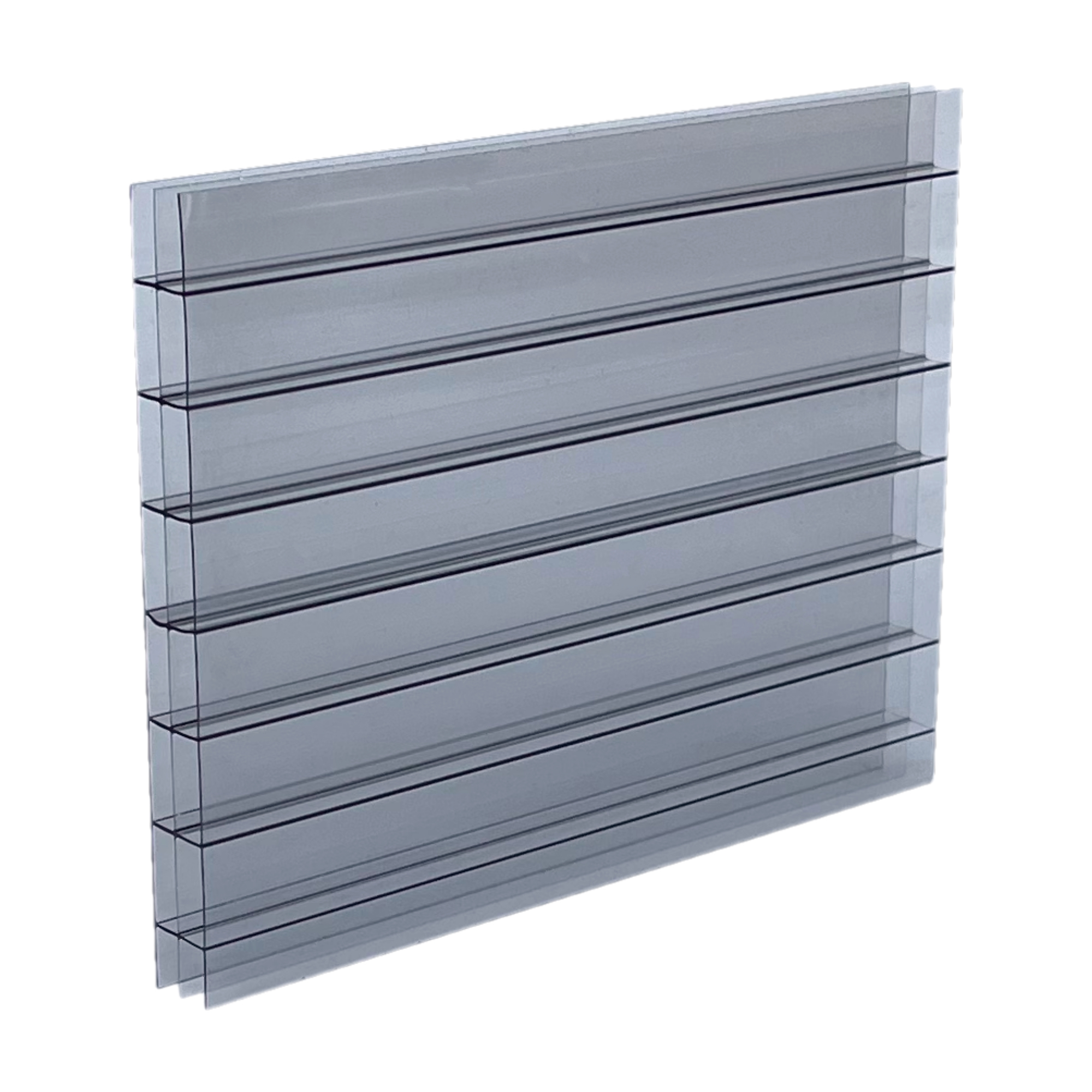 Doppelstegplatte 16 mm Anthrazit Grau - Polycarbonat Hohlkammerplatten 3-fach  Doppelstegplatte 16 mm Anthrazit Grau - Polycarbonat Hohlkammerplatten 3-fach