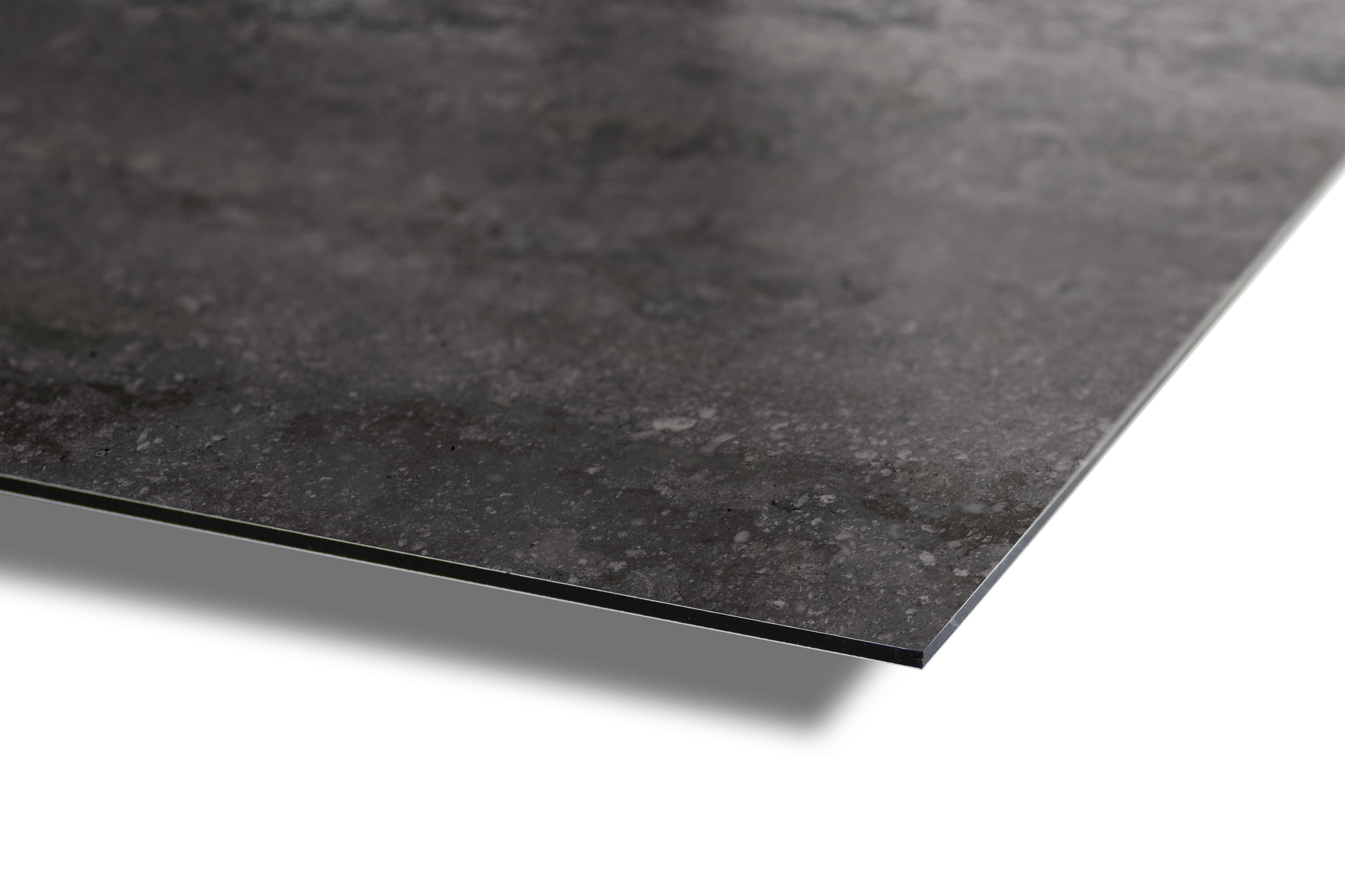 ALUTEC® Alu Verbundplatten / Fassadenplatten 6 mm mit Dekor | Travertin Dunkelgrau Steinoptik