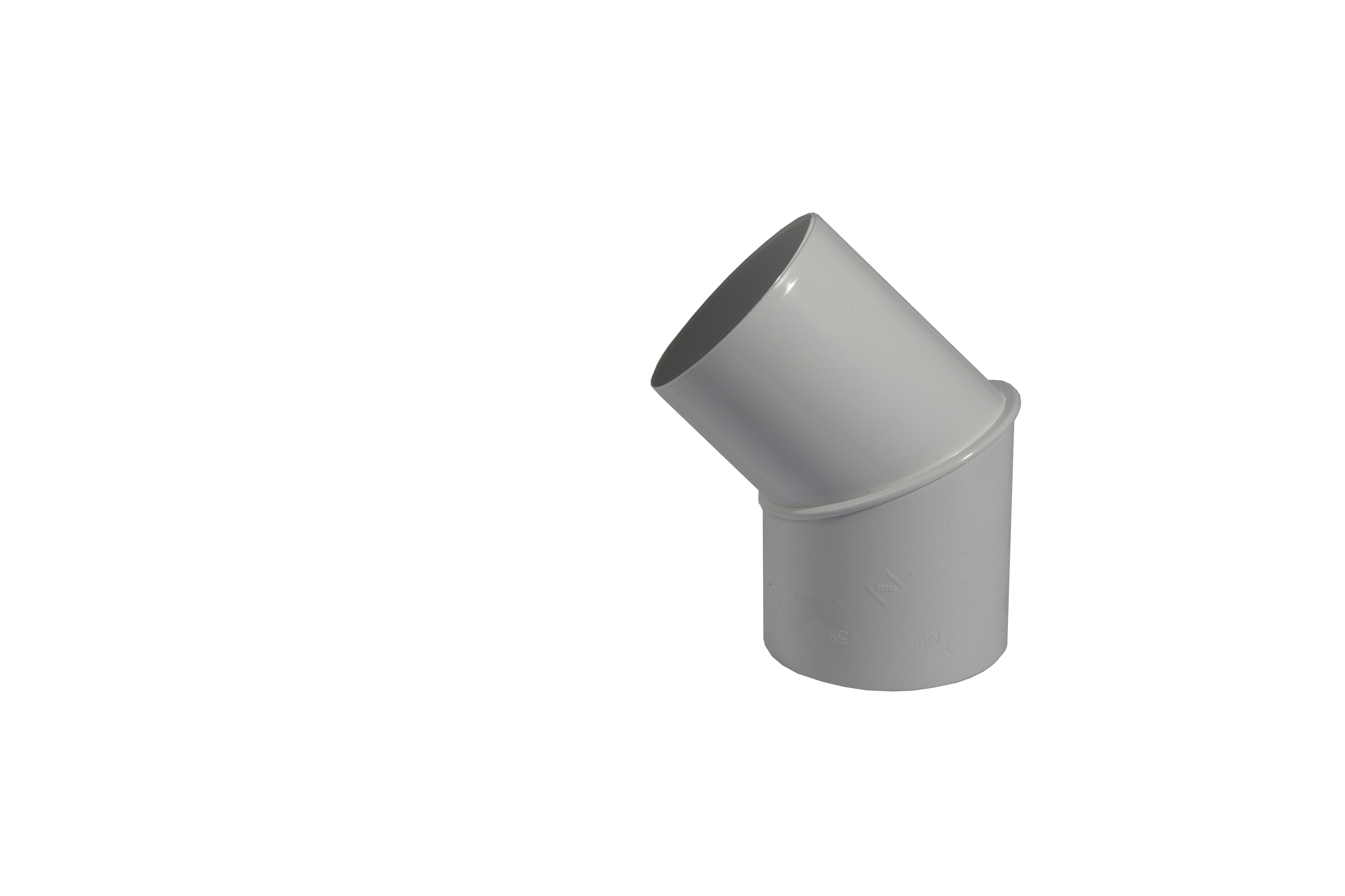 Rohrbogen 45° PVC Grau DN75  Rohrbogen 45° PVC Grau DN75