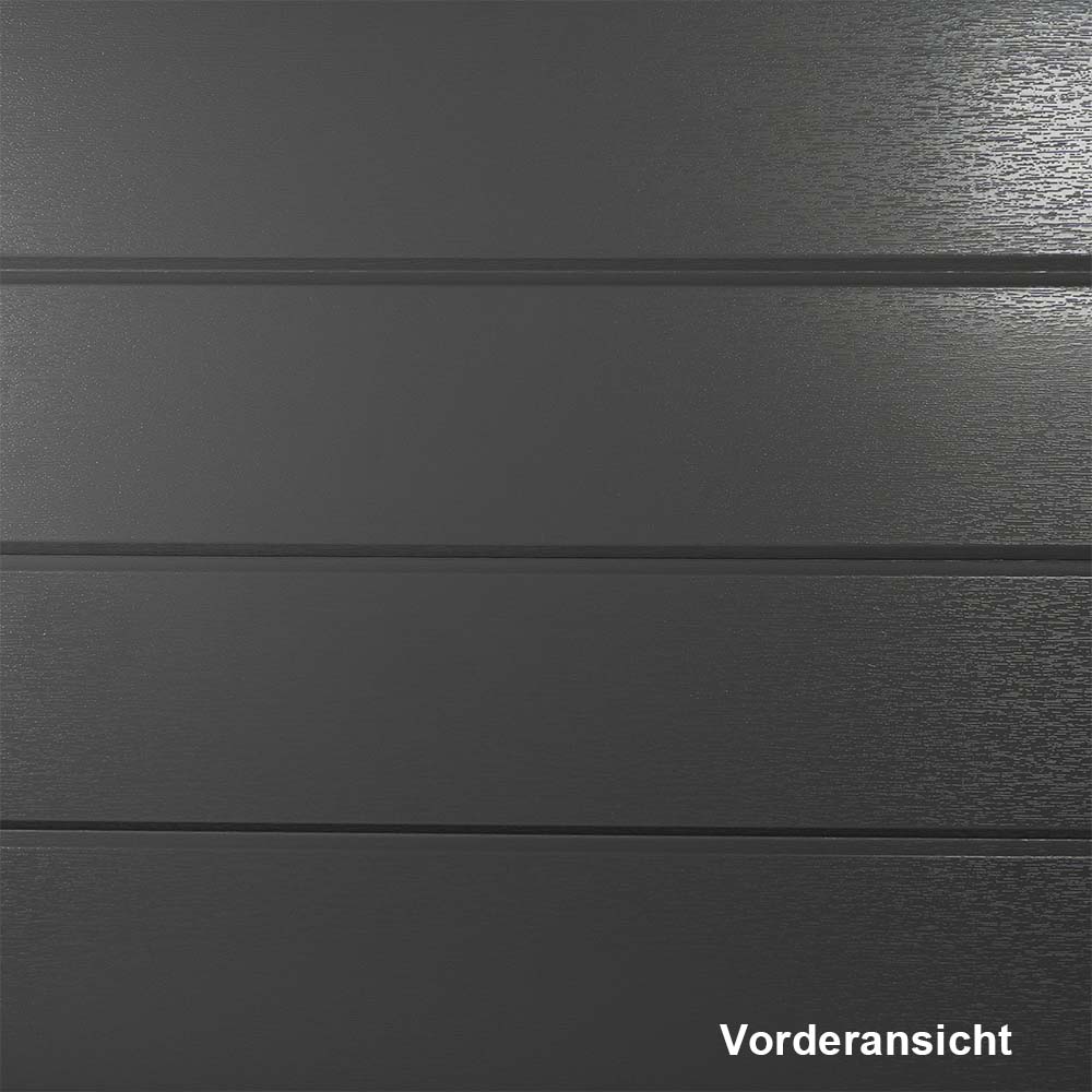 Torfüllung Kunststoff Basaltgrau ähnl. RAL 7012 - Kunststoffbretter für Torfüllung 200 x 17 mm Hohlprofil