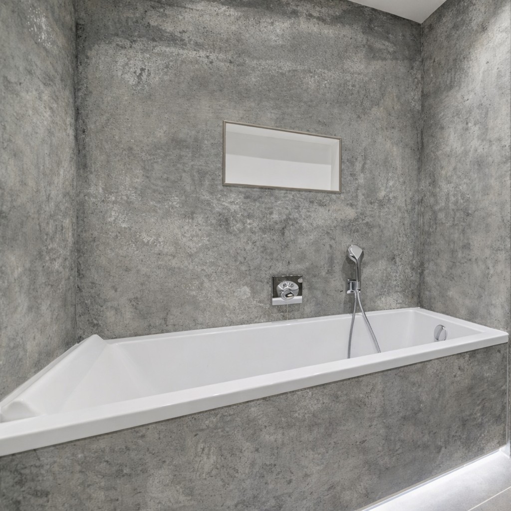 Wandverkleidung Bad Aluverbund - Loft Grau | ALUCOM® Design Interieur