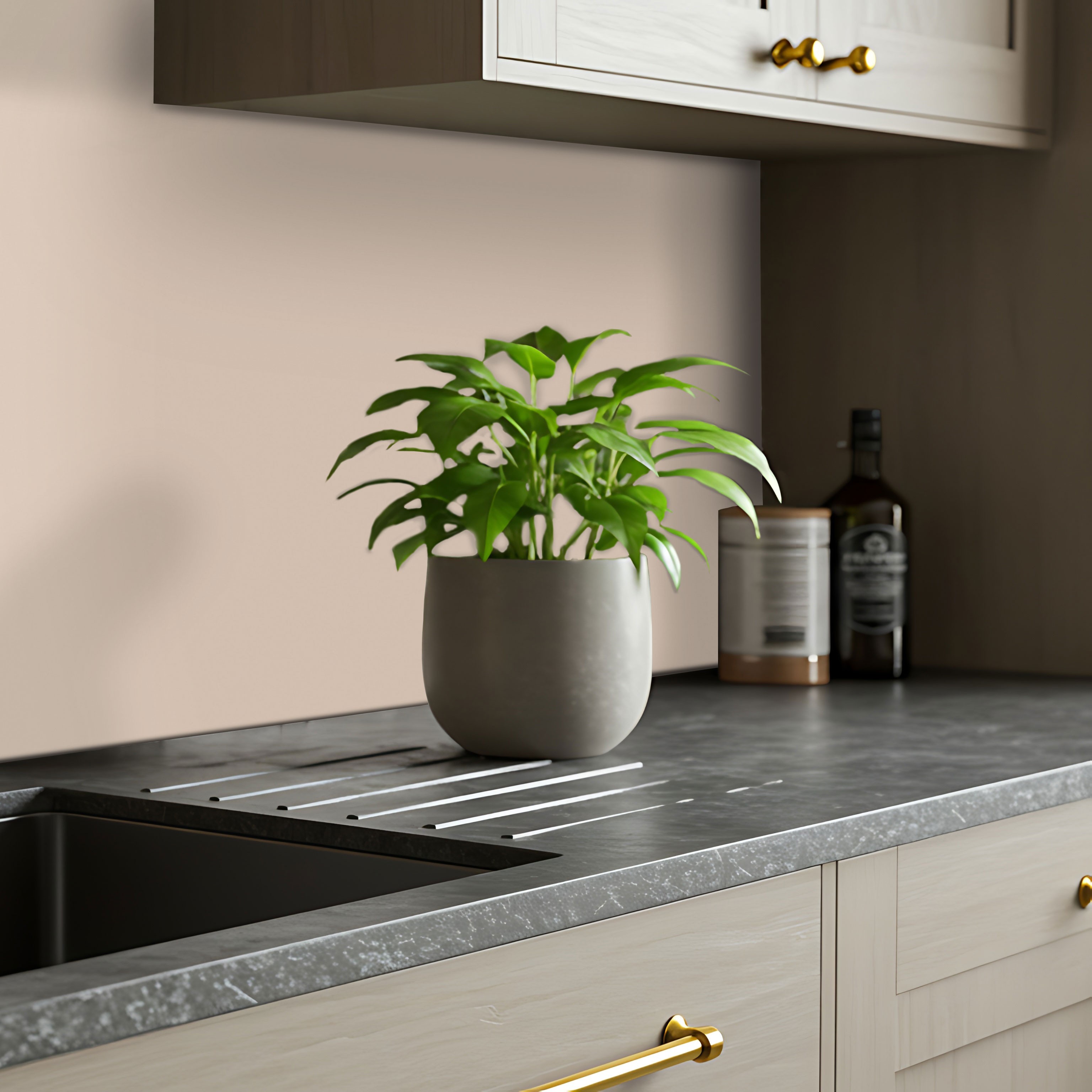  Küchenrückwand Platten ALUCOM® |  Alu Verbundplatten - Cremebeige