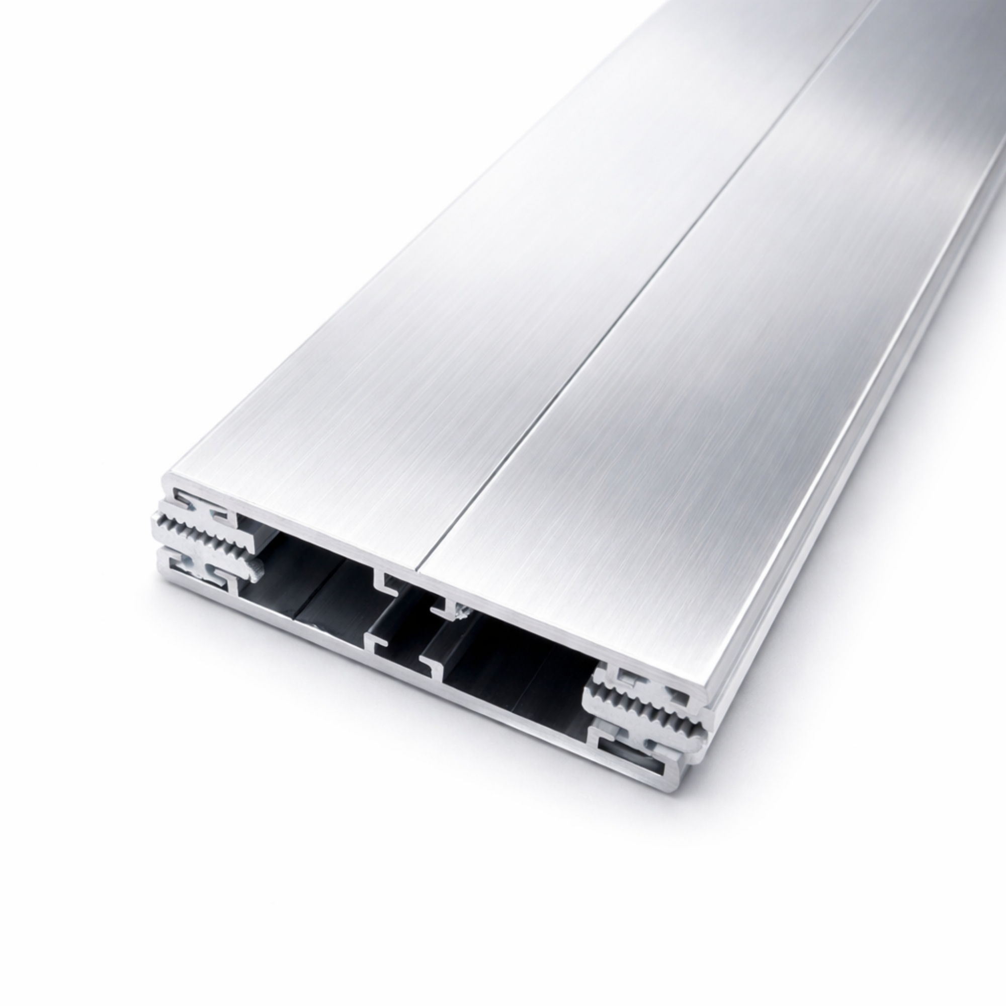 Durchschraubprofil, Alu/Gummi, Pressblank, 60 mm breit - für seitl. Überhang 