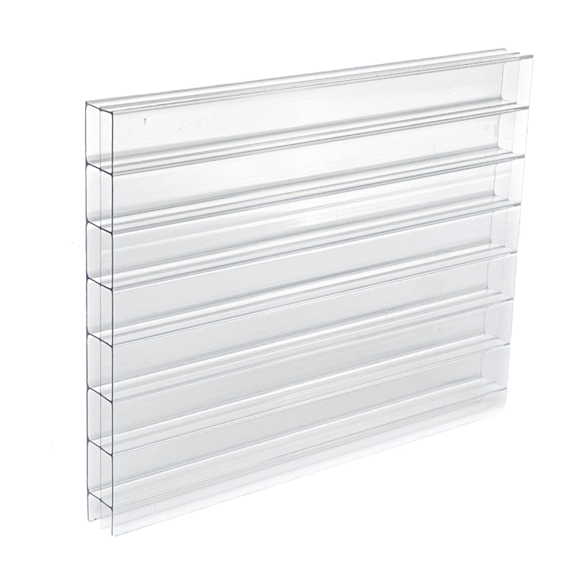 Terrassenüberdachung klar 3 fach Struktur Alu-Alu – Doppelstegplatten 16 mm Polycarbonat 