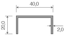 Kunststoff Querriegel 80x35 mit Klippleiste inkl. Alu-U-Verstärkung MIKUPAN® - Weiß  Kunststoff Querriegel 80x35 mit Klippleiste inkl. Alu-U-Verstärkung MIKUPAN® - Weiß
