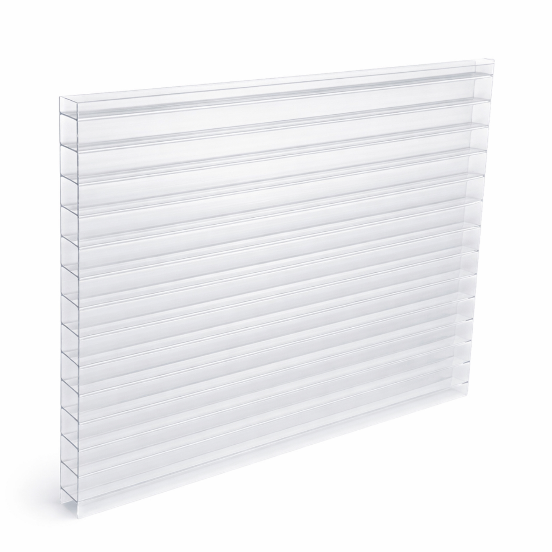 Doppelstegplatte 10 mm Farblos / Klar - Polycarbonat Hohlkammerplatten - Hagelfest 