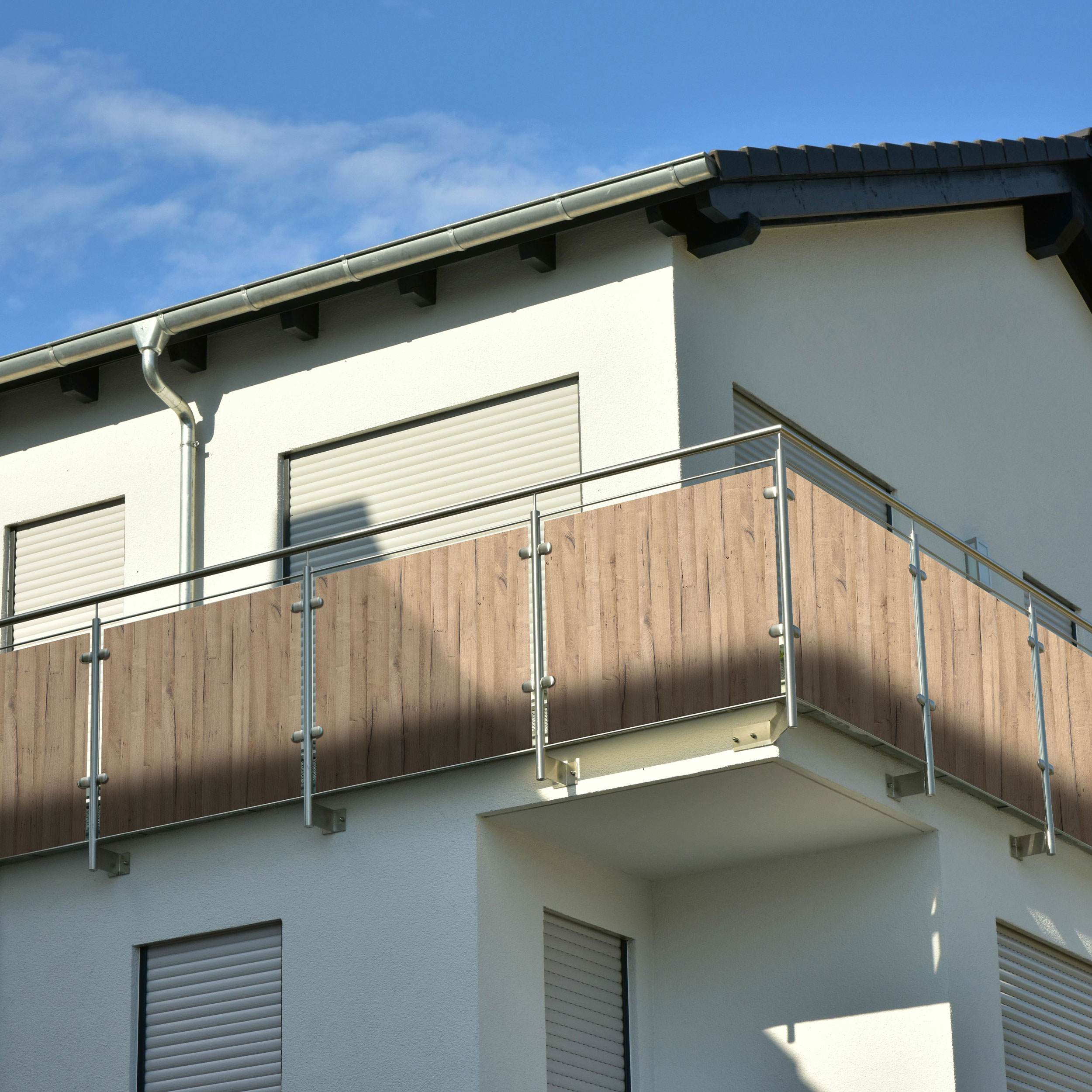 ALUCOM® Alu Verbundplatte Balkon Geländer-Platten 6 mm | Eiche Hell Holzoptik ALUCOM® Alu Verbundplatte Balkon Geländer-Platten 6 mm | Eiche Hell Holzoptik