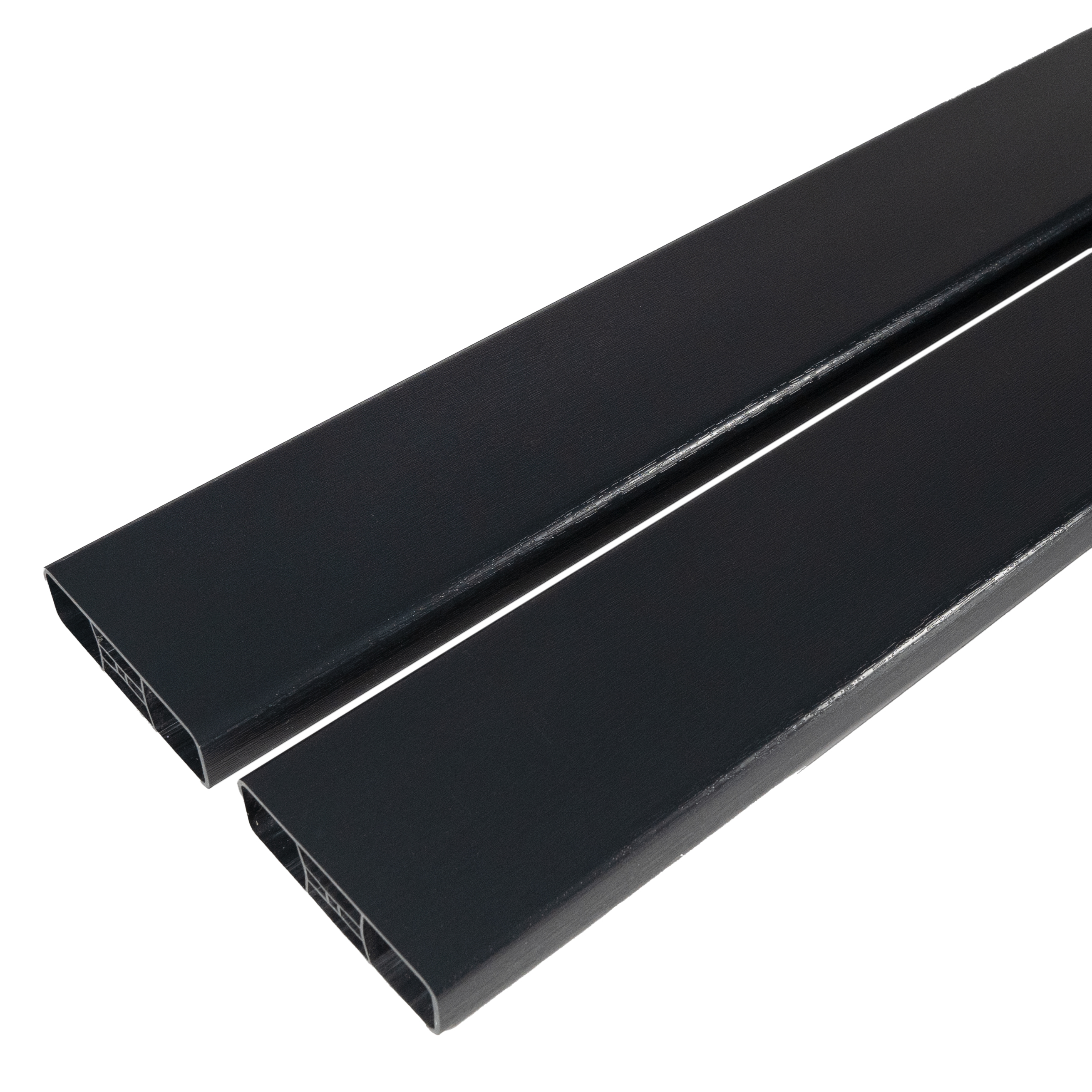 Balkonbrett Kunststoff Anthrazit ähnl. RAL 7016 - Balkonprofile 85 x 25 mm MIKUPAN® Balkonbrett Kunststoff Anthrazit ähnl. RAL 7016 - Balkonprofile 85 x 25 mm MIKUPAN®
