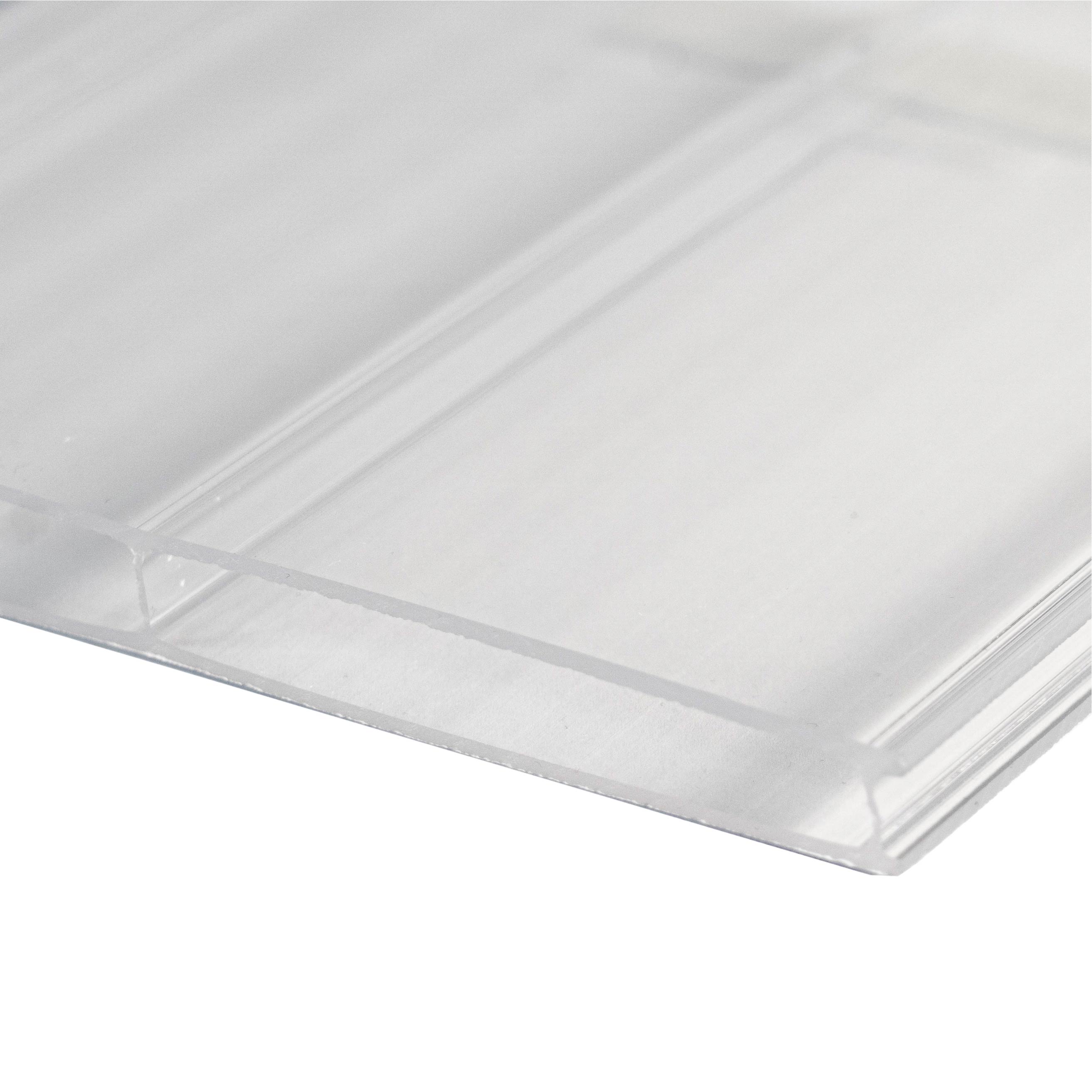 Acrylglas Stegplatte 16 mm Farblos / Klar 96 mm Kammerbreite - Acrylglas Hohlkammerplatten Hagelfest Highlux® 