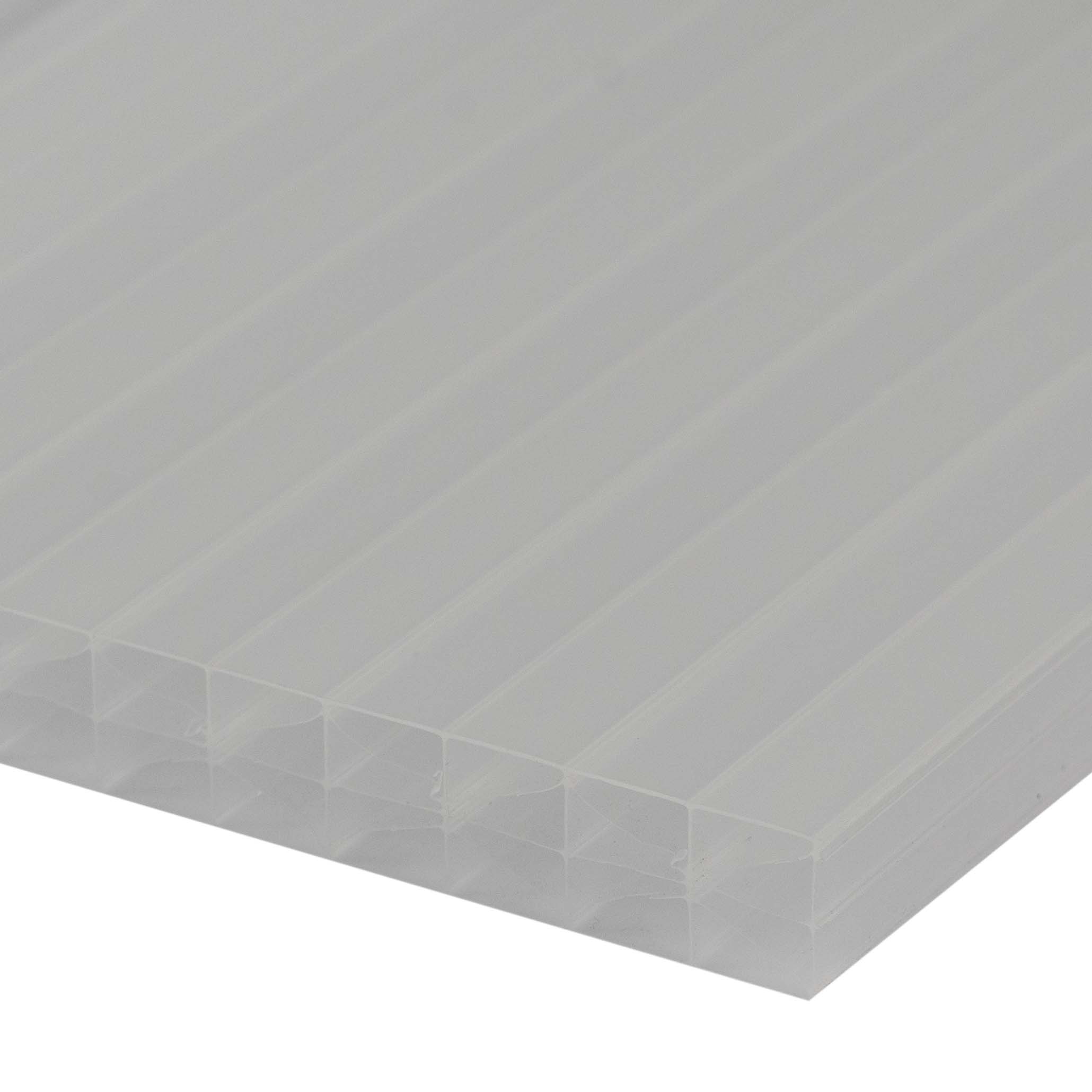 Doppelstegplatte 16 mm Opal / Weiß - Polycarbonat Hohlkammerplatten X Struktur Hagelfest