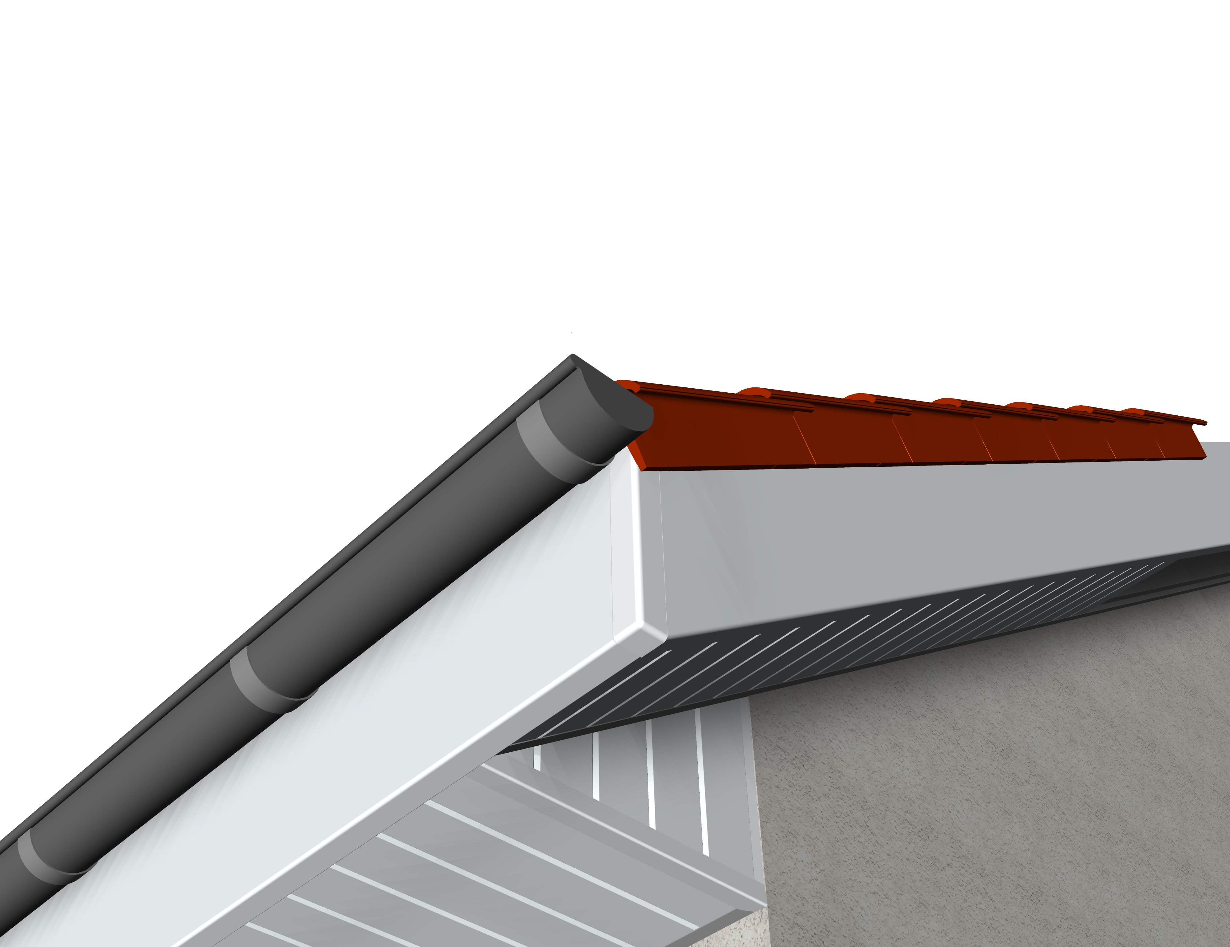 Hartschaum-Winkelprofil - Dachrandverkleidung / Laibungsverkleidung  40/110 mm weiß glatt Hartschaum-Winkelprofil - Dachrandverkleidung / Laibungsverkleidung  40/110 mm weiß glatt