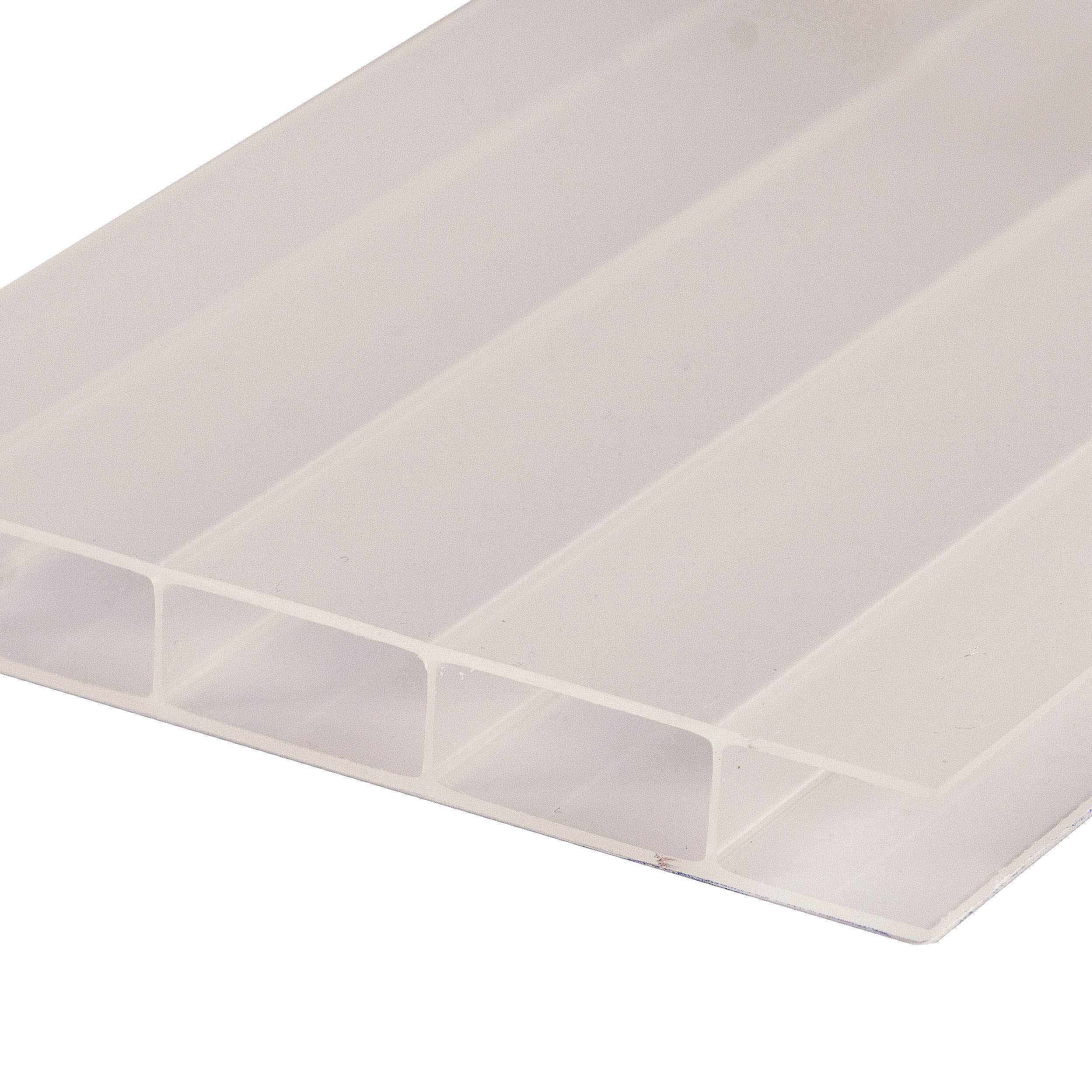 Acrylglas Stegplatte 16 mm Weiß / Opal - Acrylglas Hohlkammerplatten Hagelfest Highlux® 