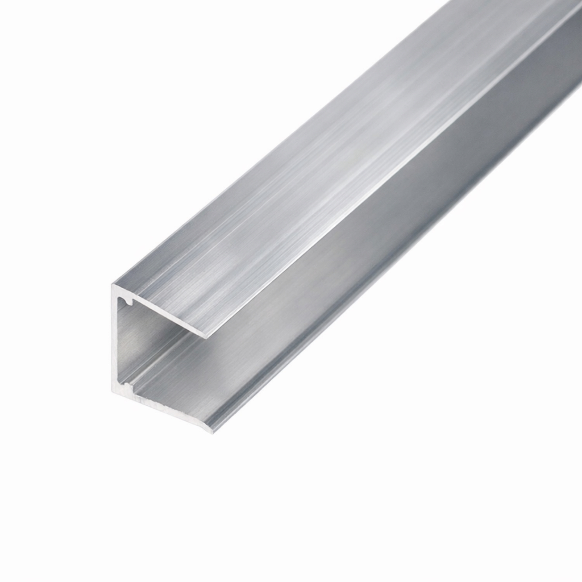 Alu Abschlussprofil Preßblank 16 mm ohne Tropfkante - Verschluß obere Stirnseite