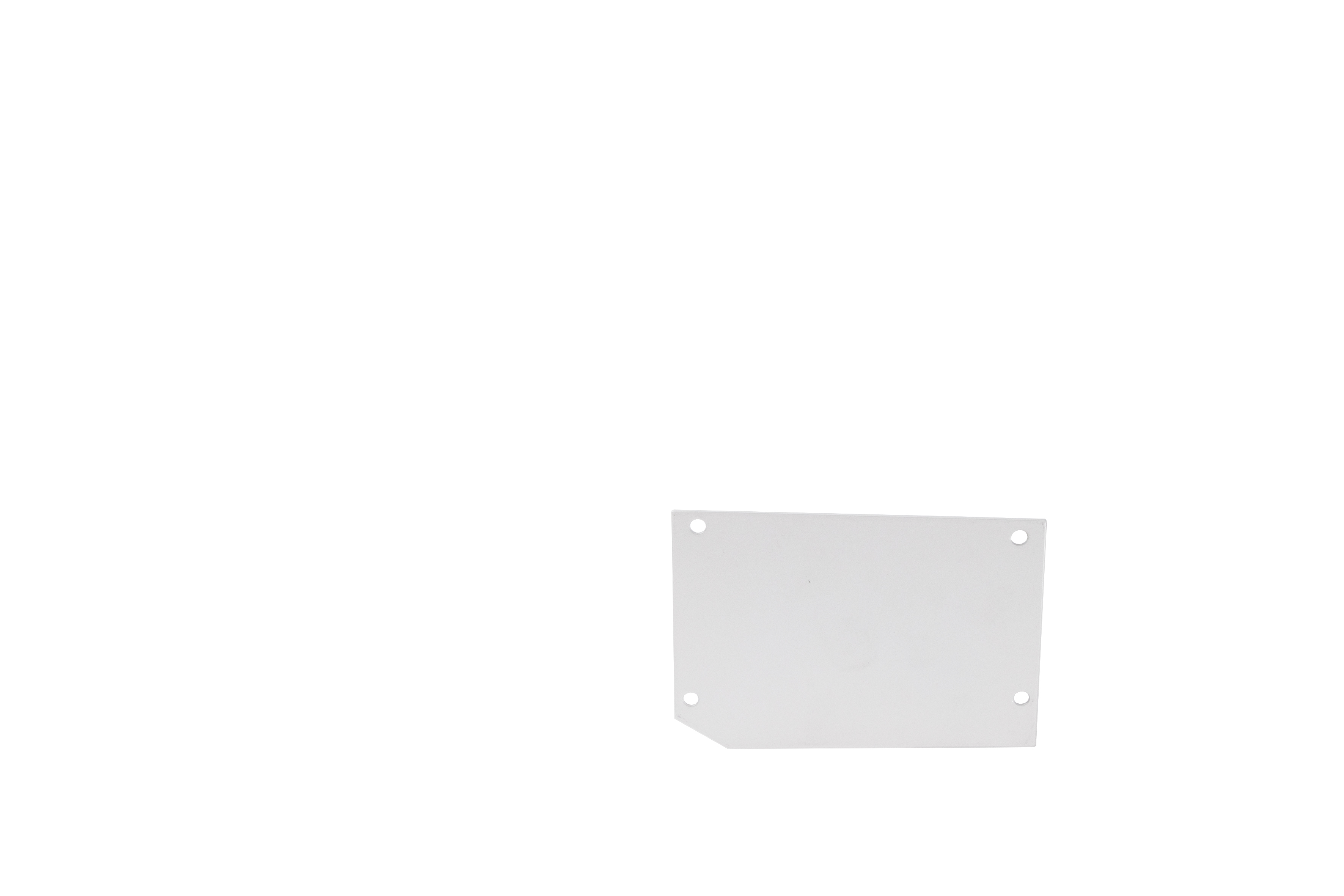 Kastenrinnen - Endkappen / Abschlussdeckel Set Weiß