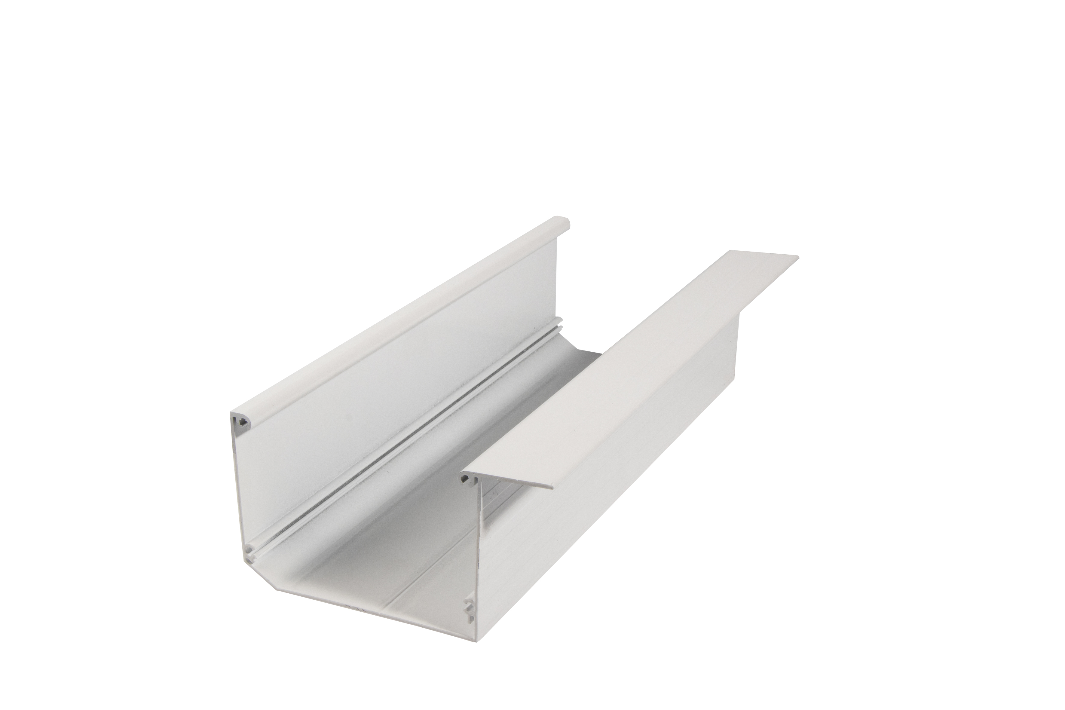 Kastenrinne / Regenrinne Alu Weiß - 110 x 80 mm  Kastenrinne / Regenrinne Alu Weiß - 110 x 80 mm