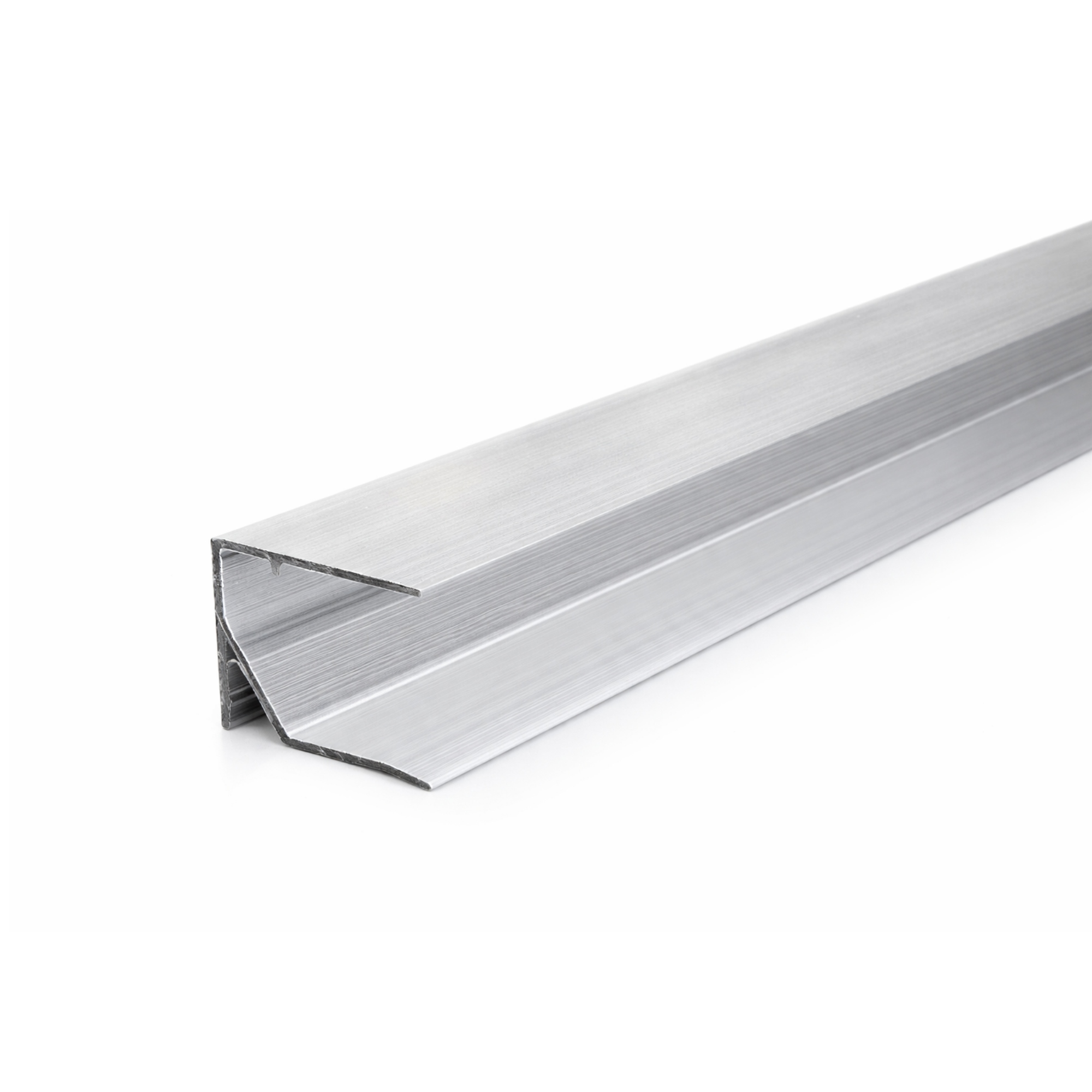 Alu Universal Abschlussprofil Preßblank 16 mm mit Tropfkante - Verschluß beider Stirnseiten