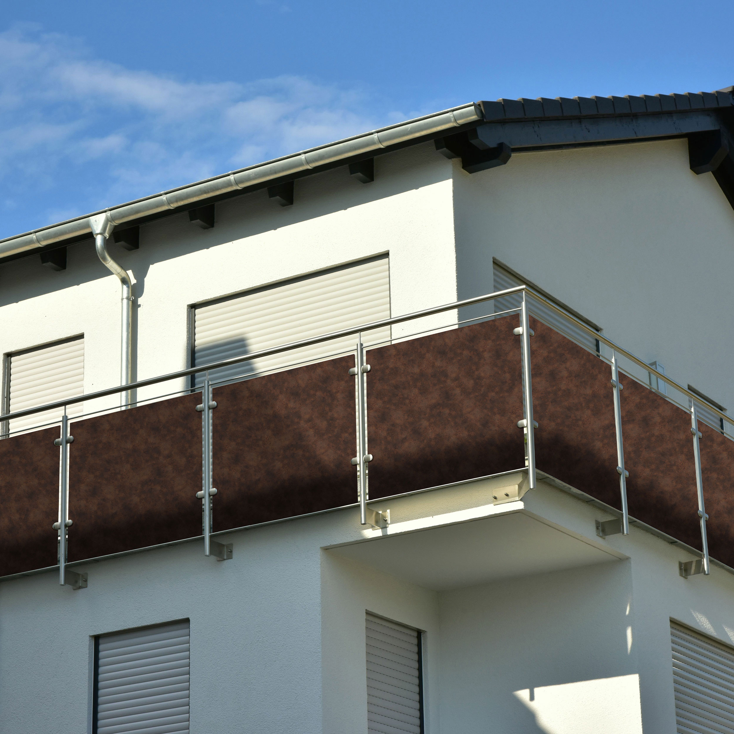 ALUCOM® Alu Verbundplatte Balkon Geländer-Platten 6 mm | Rost Optik ALUCOM® Alu Verbundplatte Balkon Geländer-Platten 6 mm | Rost Optik
