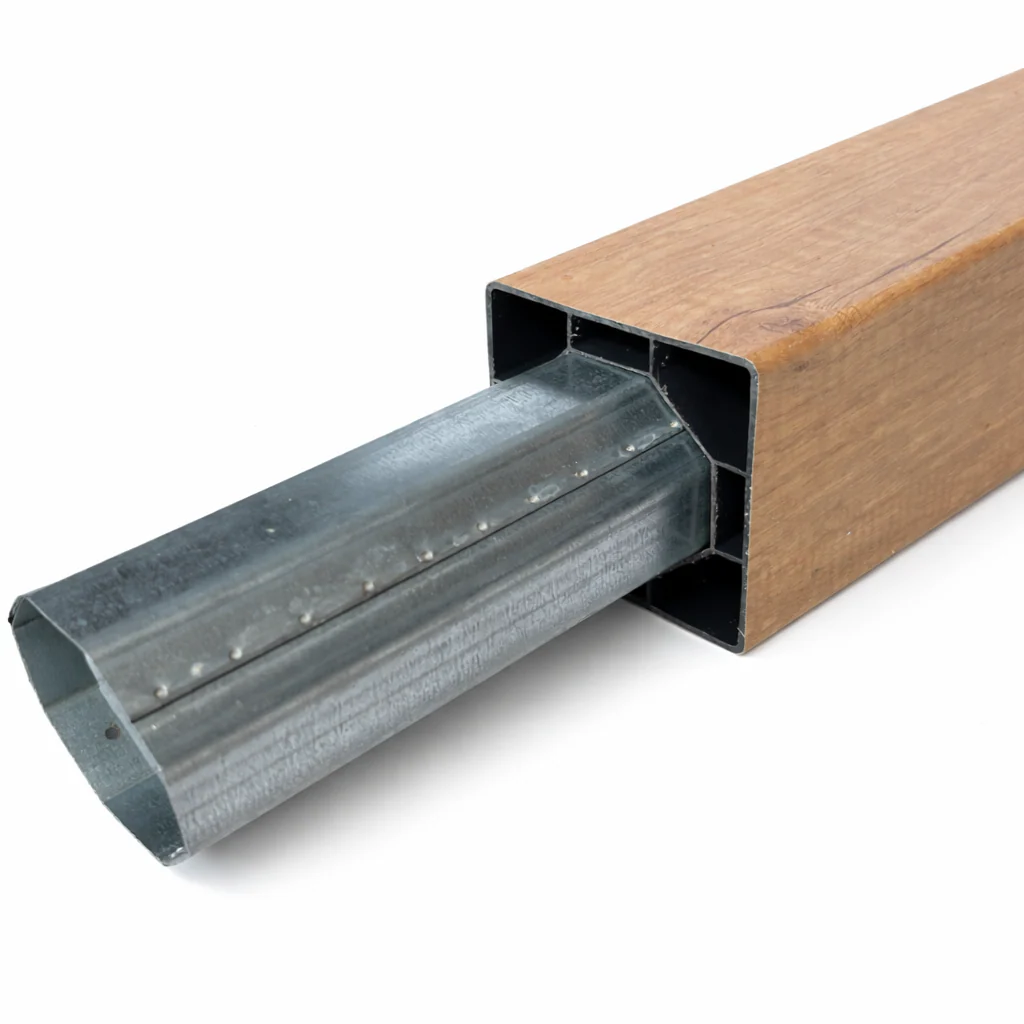 Kunststoff Zaunpfosten Weiß zum einbetonieren inkl. Pfostenkappe