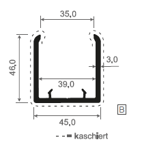 U-Profil Kunststoff für MIKUPAN® Strong Lattenprofil