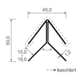 Kunststoff Eckprofil MIKUPAN® für Dachkasten & Fassade - Anthrazit ähnl. RAL 7016 Kunststoff Eckprofil MIKUPAN® für Dachkasten & Fassade - Anthrazit ähnl. RAL 7016