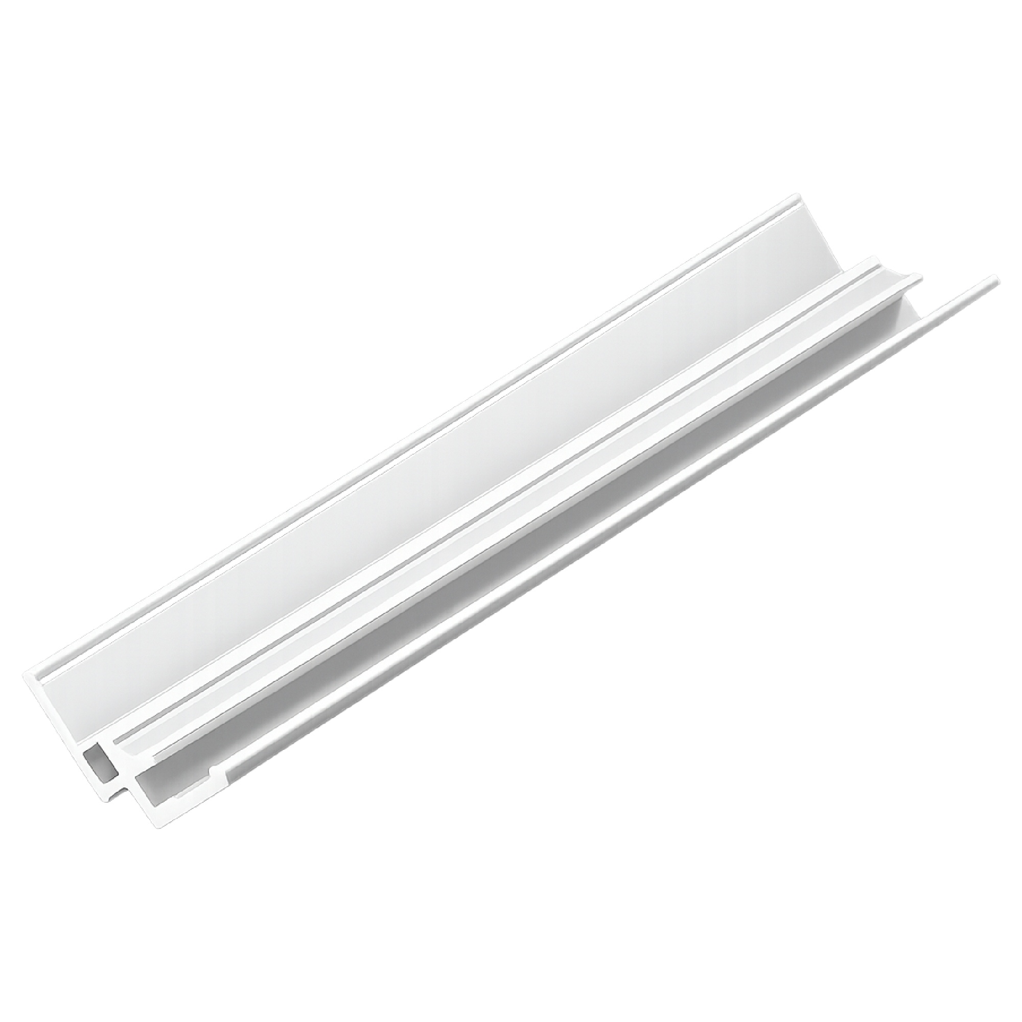 Alu Inneneckprofil 3m Weiß eloxiert für 3 mm Platten | ALUCOM®