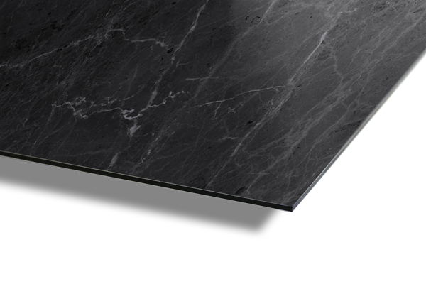 Wandverkleidung Bad Aluverbund - Marmor Schwarz Supermatt | ALUCOM®
