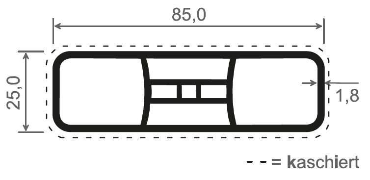 Balkonbrett Kunststoff Anthrazit ähnl. RAL 7016 - Balkonprofile 85 x 25 mm MIKUPAN® Balkonbrett Kunststoff Anthrazit ähnl. RAL 7016 - Balkonprofile 85 x 25 mm MIKUPAN®
